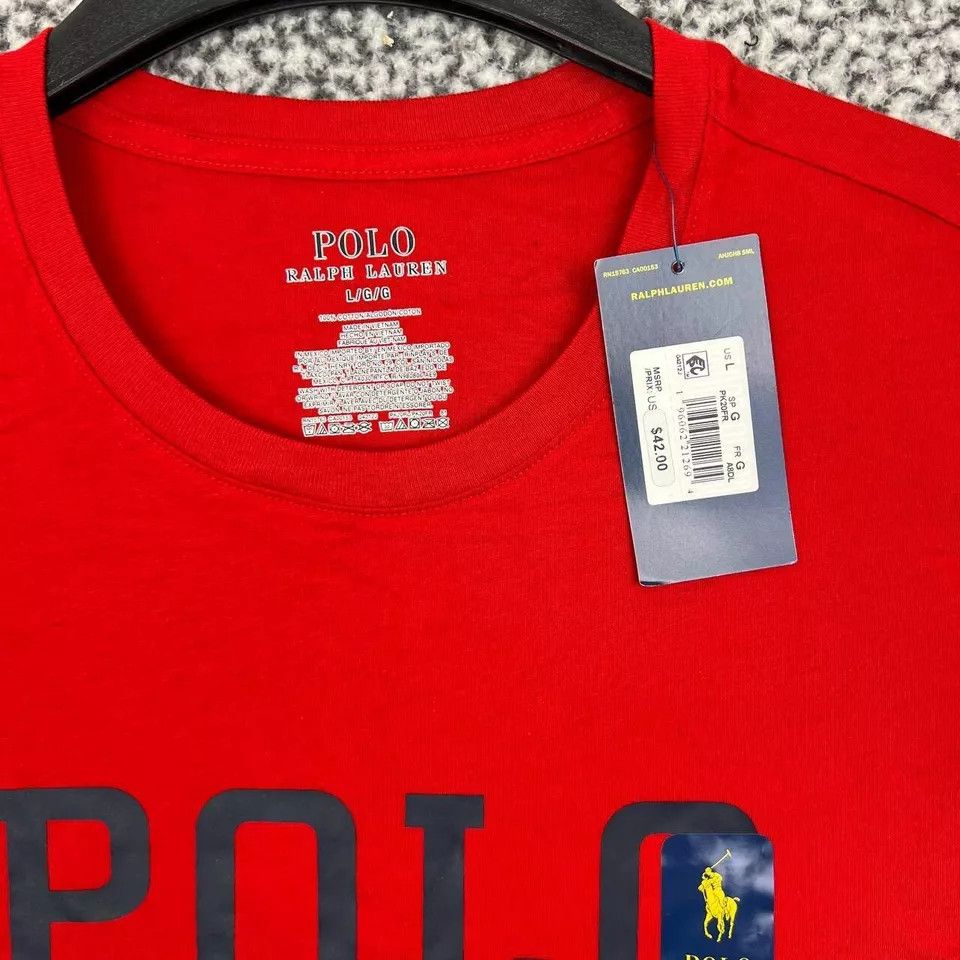 Polo Ralph Lauren Polo Ralph Lauren Shirt Men Short Sleeve Crew Neck Cotton L Size US L / EU 52-54 / 3 - 3 Thumbnail