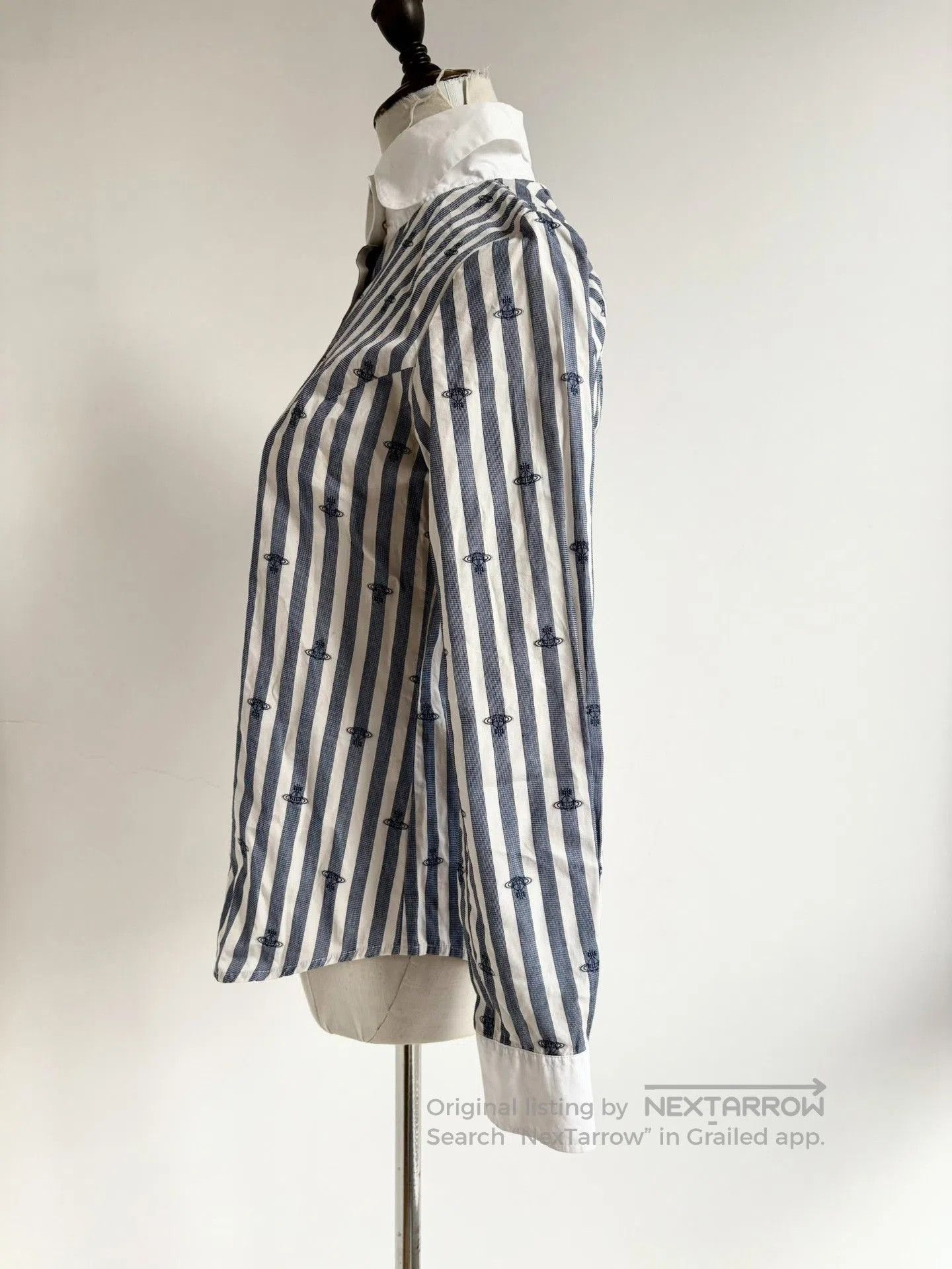 Vivienne Westwood Vivienne Westwood Vintage Blue Stripe Saturn Shirt. Size M / US 6-8 / IT 42-44 - 4 Thumbnail