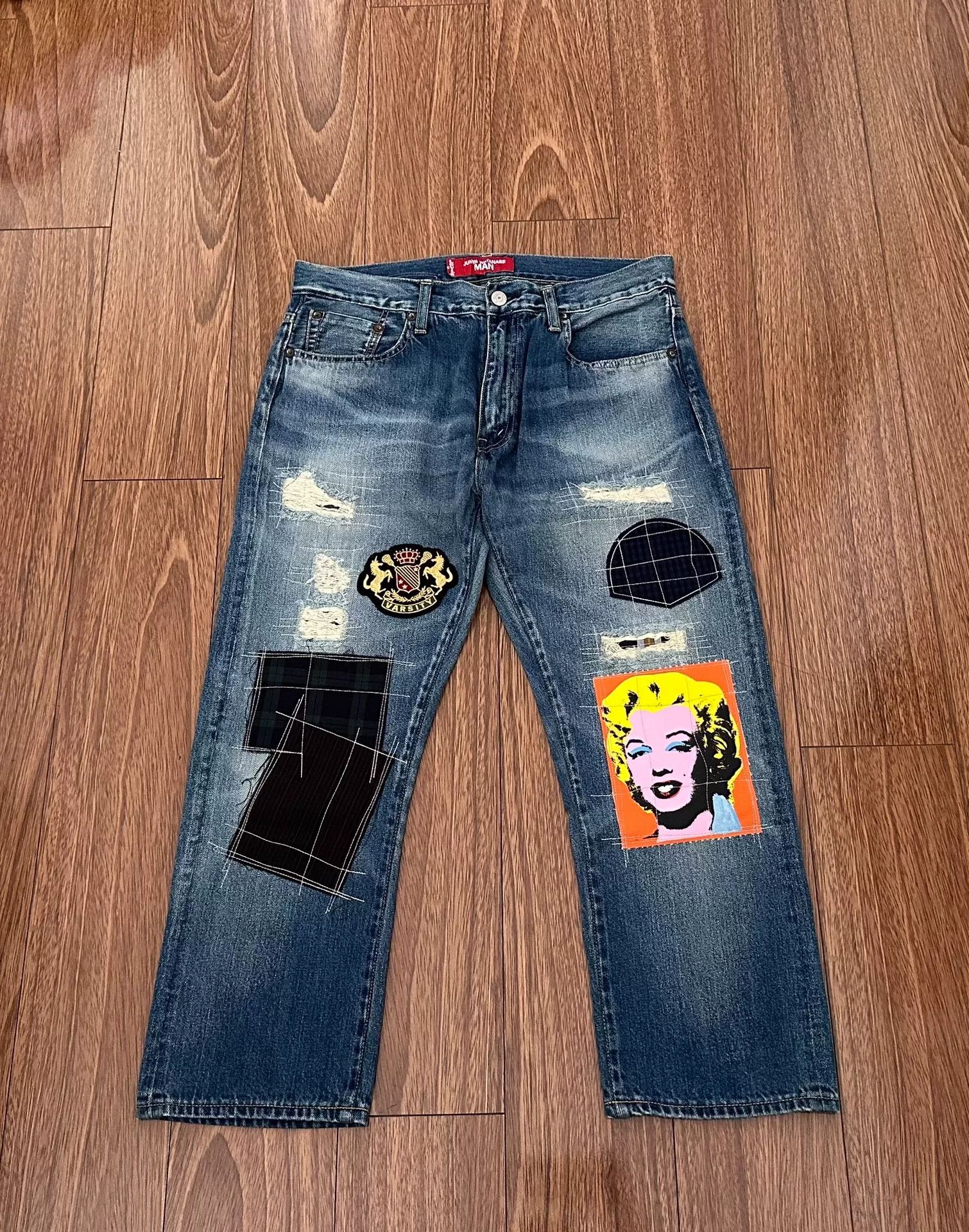 Junya Watanabe junya watanabe man denim pants with patches Size US 30 / EU 46 - 1 Thumbnail