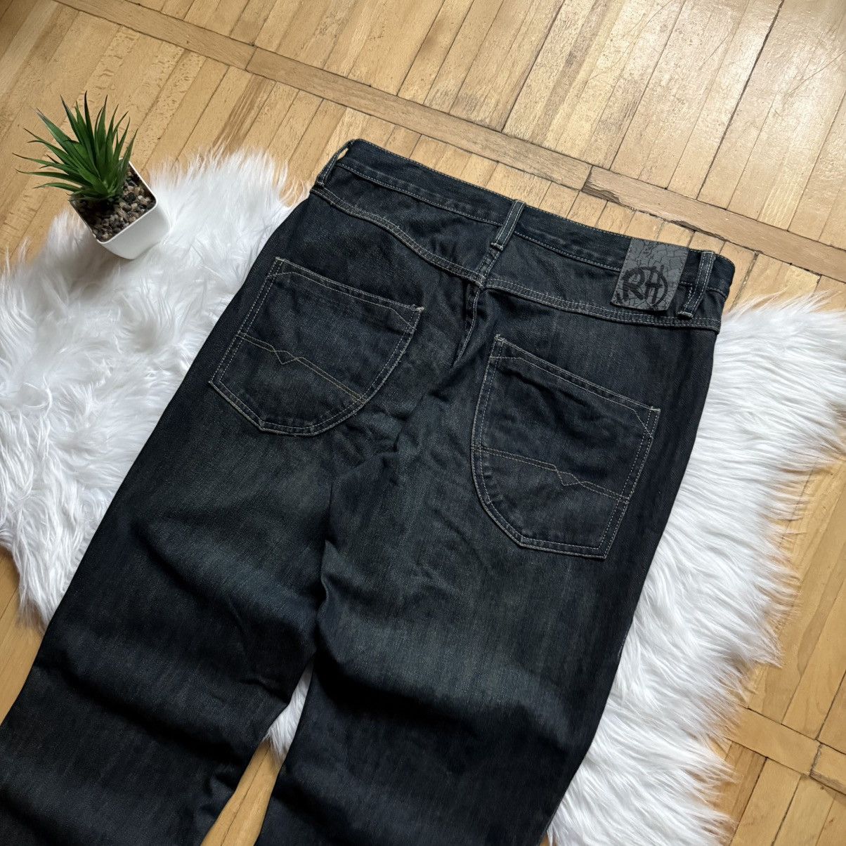 If Six Was Nine 📌 Vintage Red Herring Y2K Distressed Bootcut Washed LGB Jean Size US 32 / EU 48 - 16 Thumbnail
