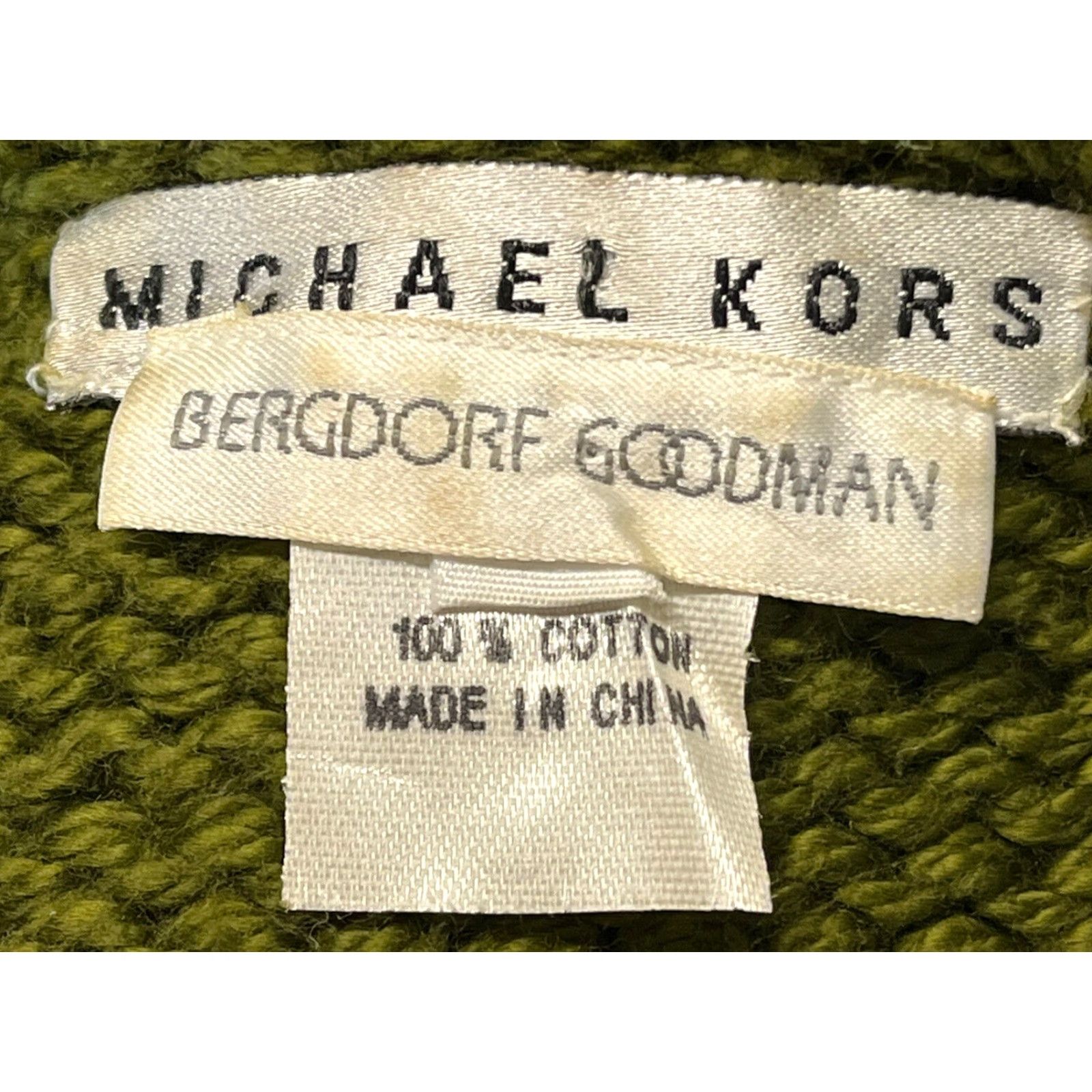 Michael Kors MICHAEL KORS Chunky-Knit Sweater Vest Sz Small Womens Olive Green Classic Size S / US 4 / IT 40 - 6 Thumbnail