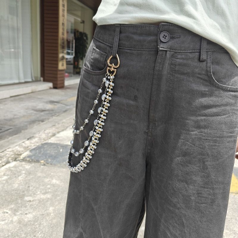 Vintage Retro Gothic Pearl Style Chains Wallet Size ONE SIZE - 2 Thumbnail