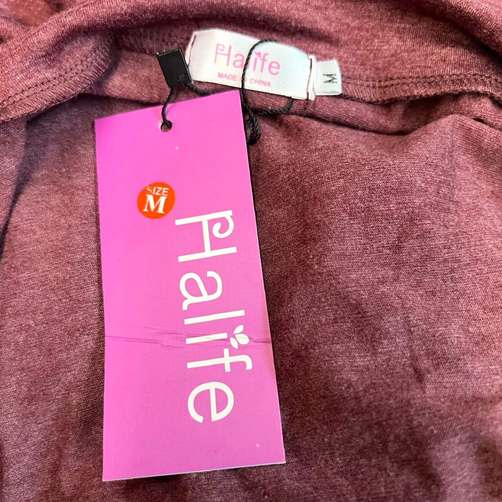 Alife Halife Off Shoulder Blouse Top M Women's Maroon Long Sleeve Asymmetrical Pullover Easy Care Party Jersey Size M / US 6-8 / IT 42-44 - 4 Thumbnail