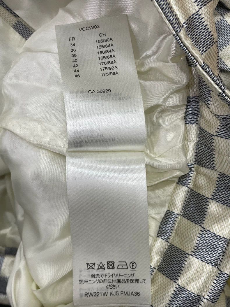 Louis Vuitton Louis Vuitton White Checkerboard Chain Jacket Size XS / US 0-2 / IT 36-38 - 7 Thumbnail