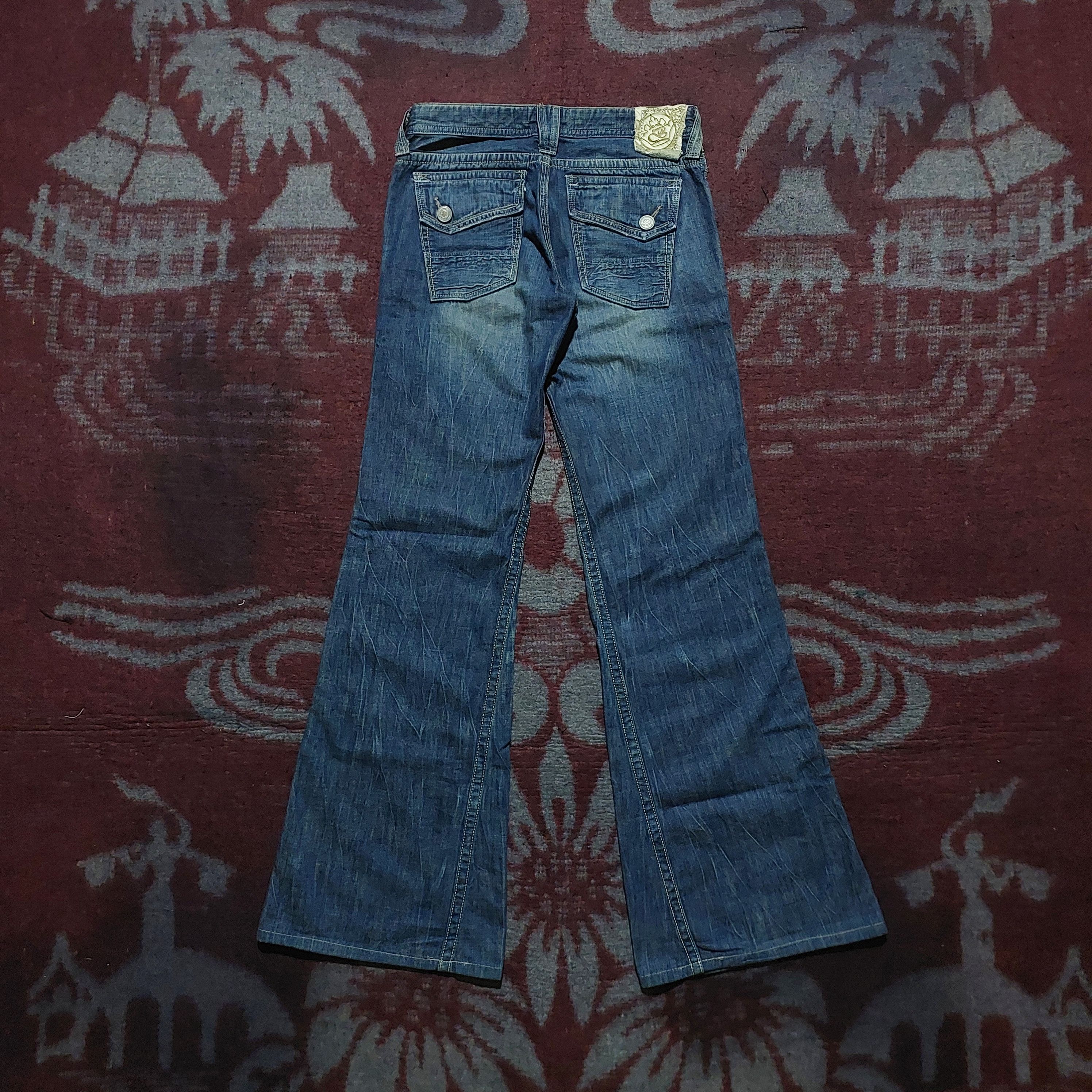 GOA Brapper japanese faded wash blue jeans super flared Size US 27 - 2 Thumbnail