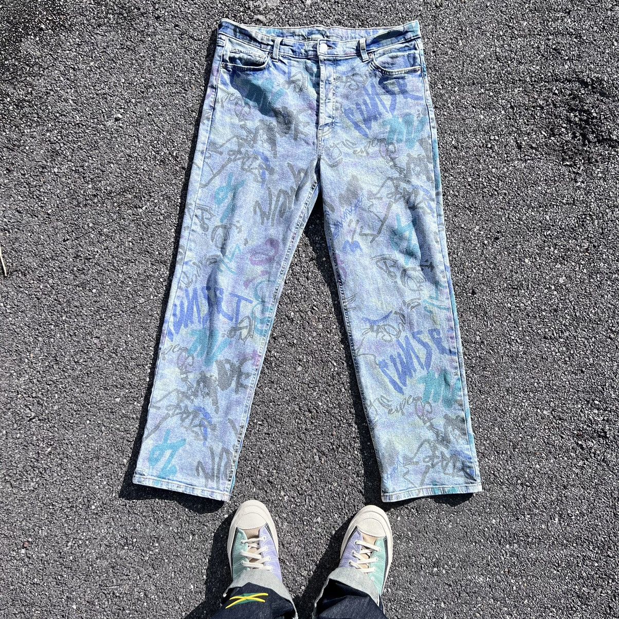 image of VTG Wild Fable Original Painted Jeans (Unisex) in Blue Jean, Men's (Size 38)