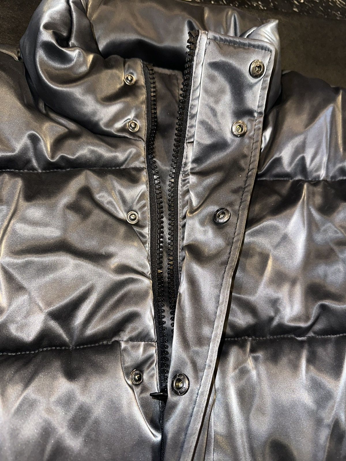 Forever 21 Shiny Black/Grey Winter Puffer Jacket Size US L / EU 52-54 / 3 - 2 Thumbnail