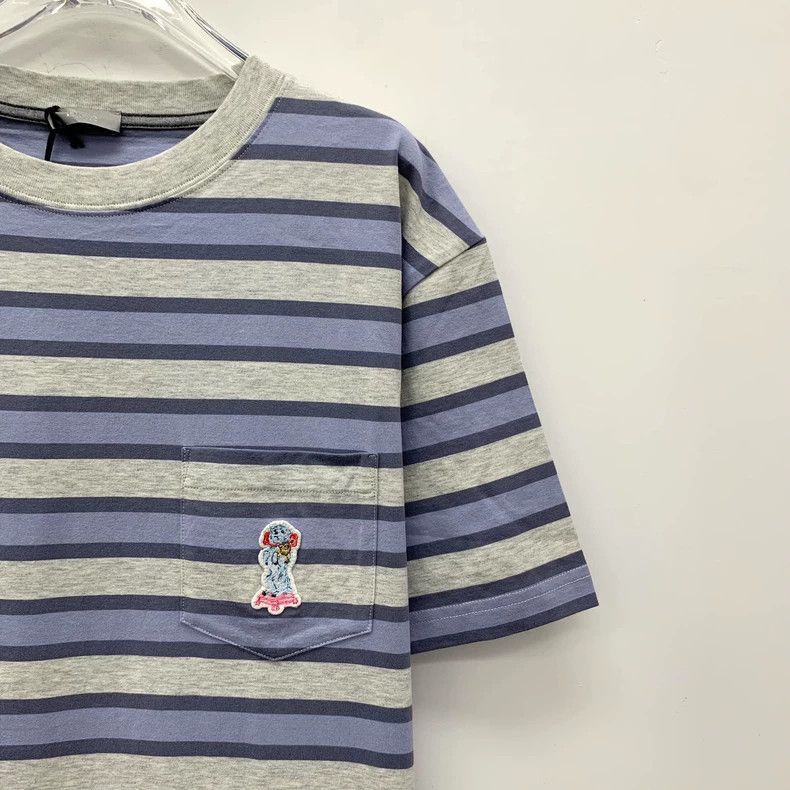 Dior Dior Striped Dog Embroidery Cotton TShirt-2506 Size L / US 10 / IT 46 - 3 Thumbnail