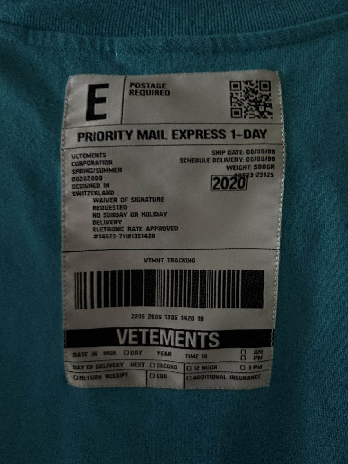 Vetements Vetements T-Shirt Postage Priority Mail Express Size US M / EU 48-50 / 2 - 3 Thumbnail