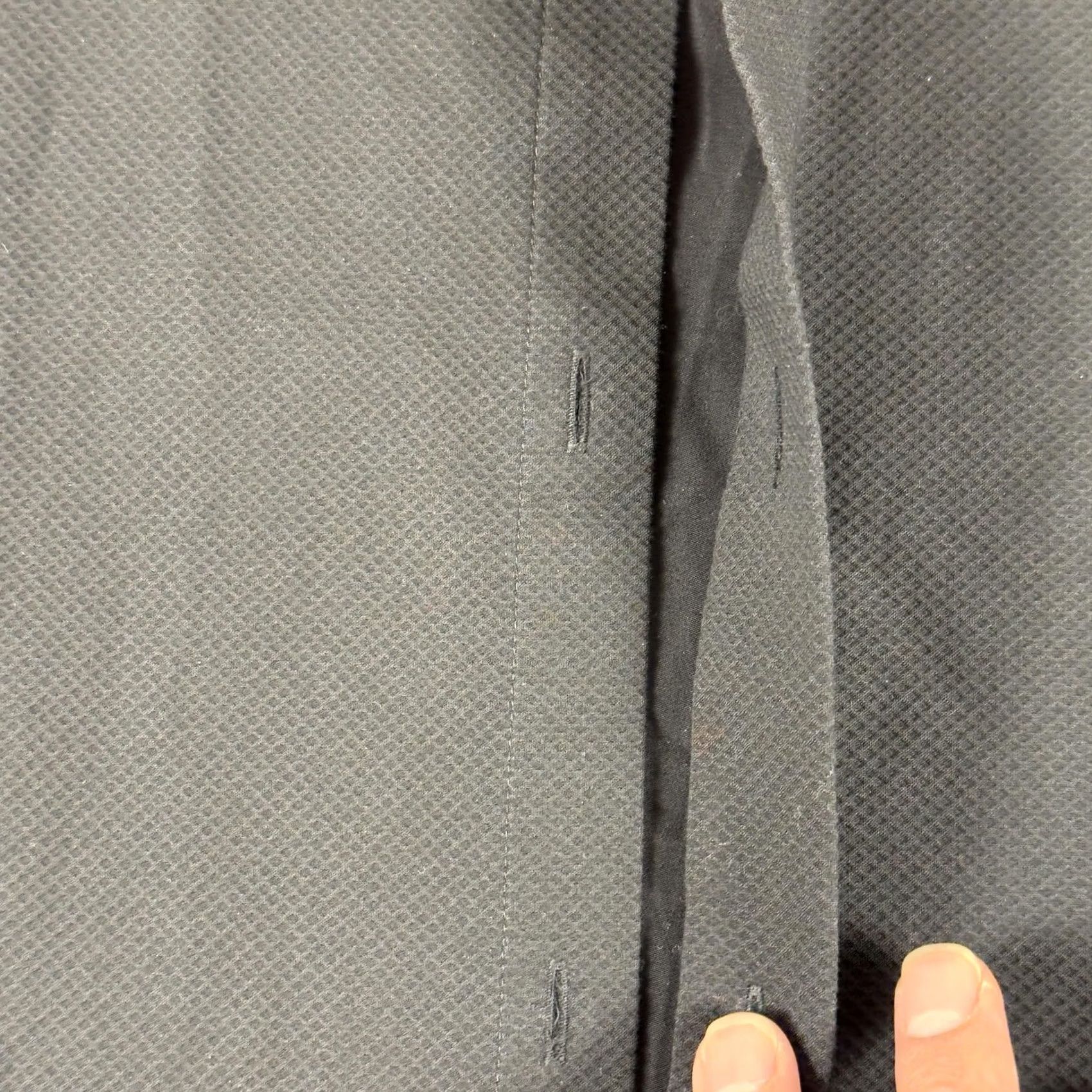 Reiss Reiss Shirt Mens Large Black Textured Panel Slim Fit Dress Button Up Tux Size 42R - 4 Thumbnail