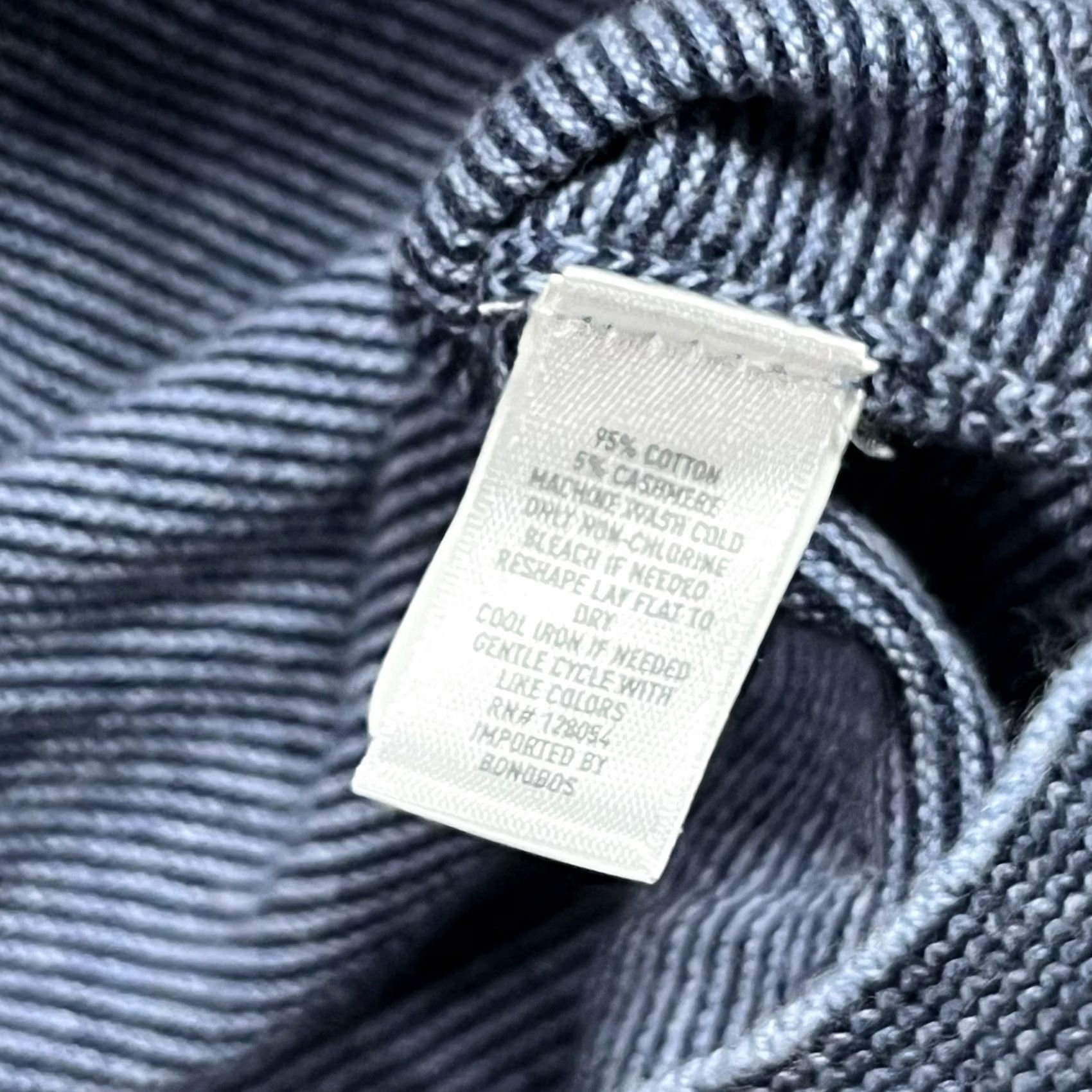 Bonobos Bonobos 1/4 Zip Pullover Mens M Blue Cotton Cashmere Long Sleeve Sweater Size US M / EU 48-50 / 2 - 4 Thumbnail