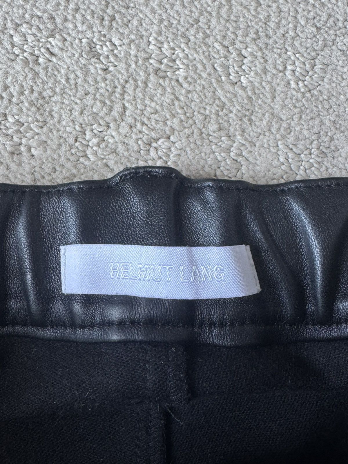 Helmut Lang Helmut Lang Leather Lightweight Runway Black Ski Pants Size US 36 / EU 52 - 4 Thumbnail