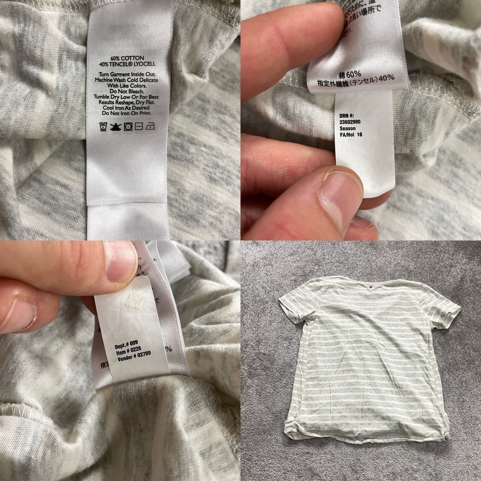 Eddie Bauer Eddie Bauer Shirt Women Small Beige Striped Short Sleeve Soft Wrap Deep V Neck Size S / US 4 / IT 40 - 8 Thumbnail