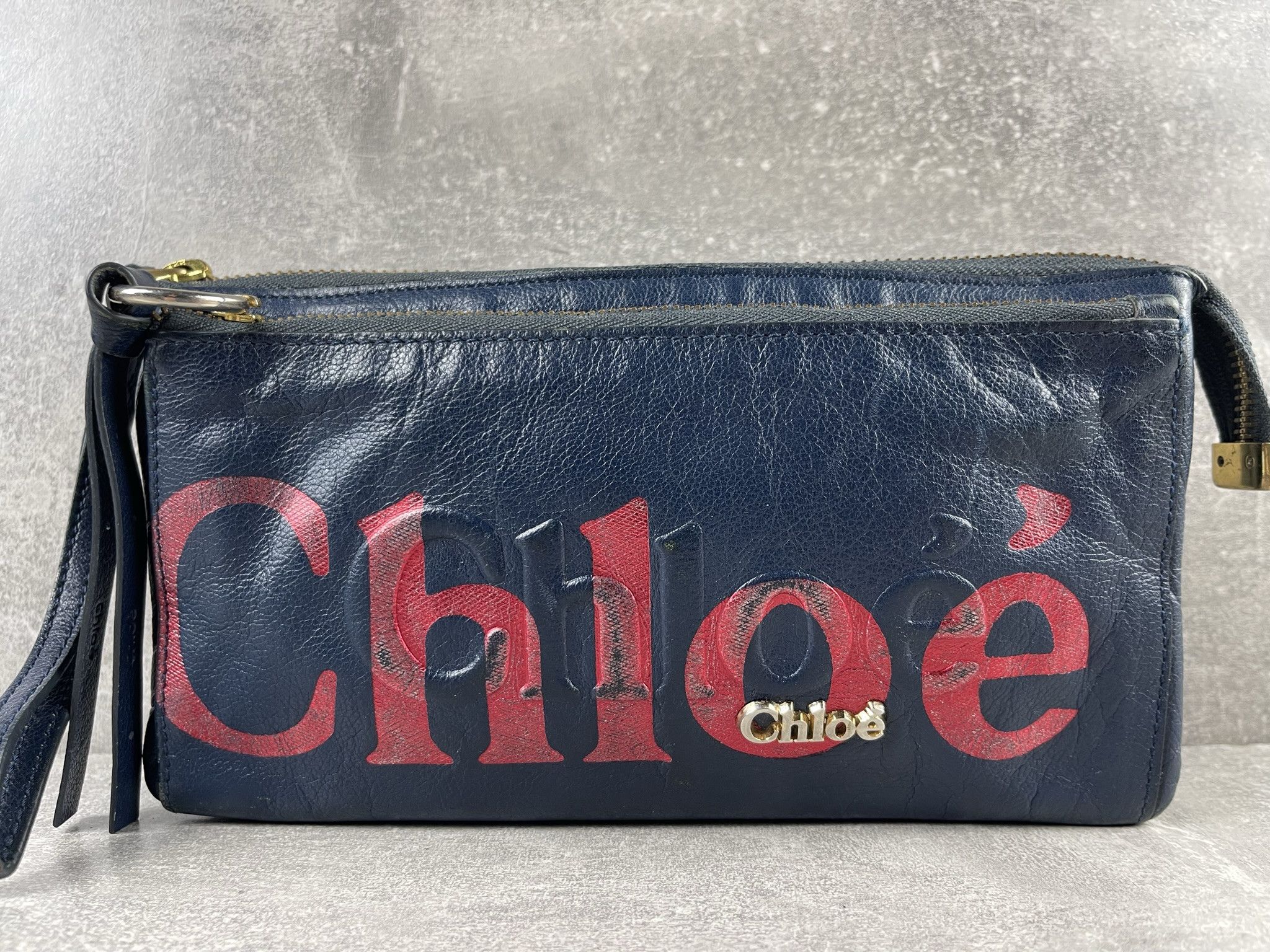 Chloe Chloe vintage 00s leather blue clutch bag wallet italy made Size ONE SIZE - 3 Thumbnail