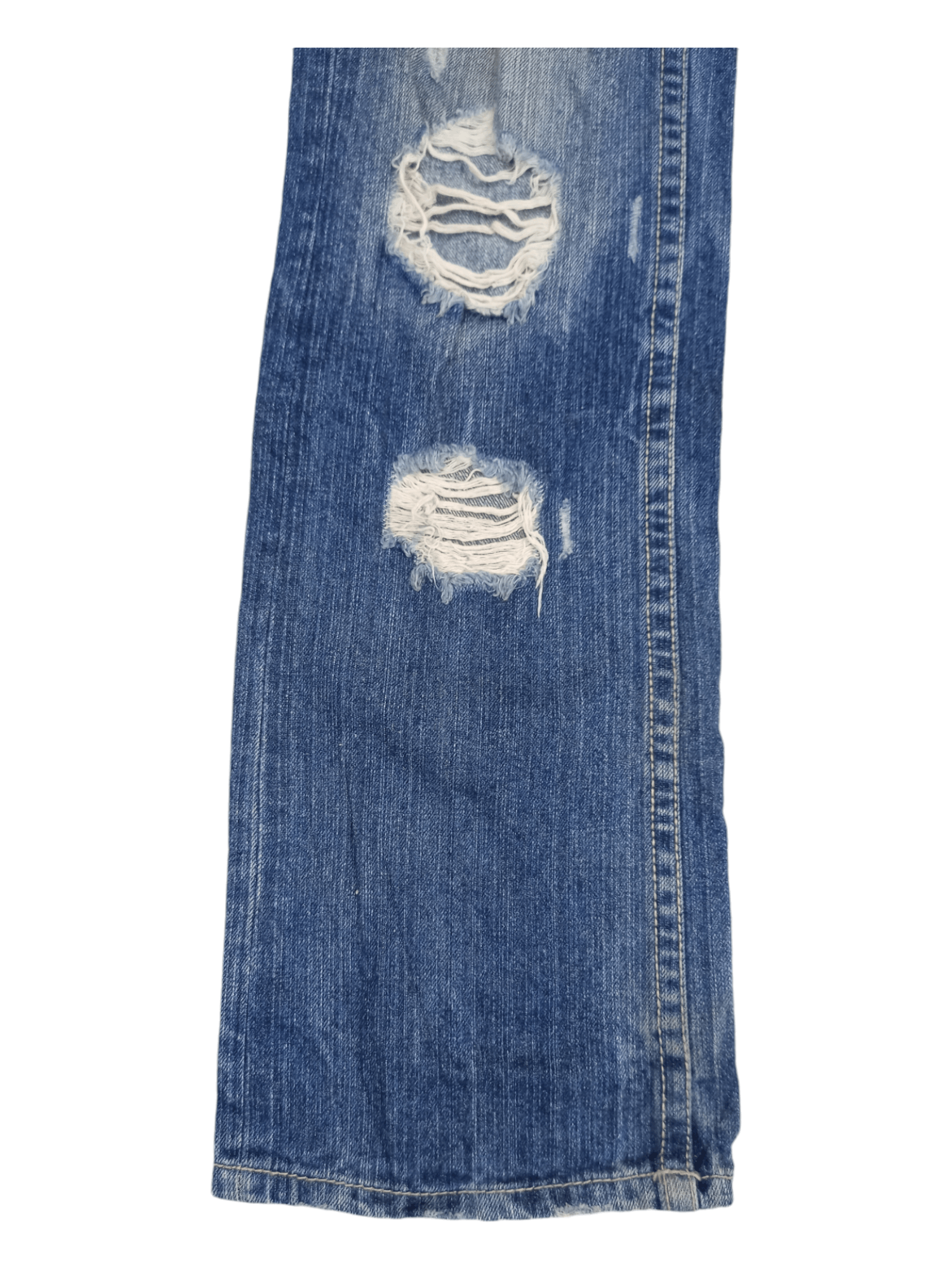 Japanese Brand BUZZSPUNKY Big Blowout Patched Distressed Flare Jeans Size US 29 - 9 Thumbnail