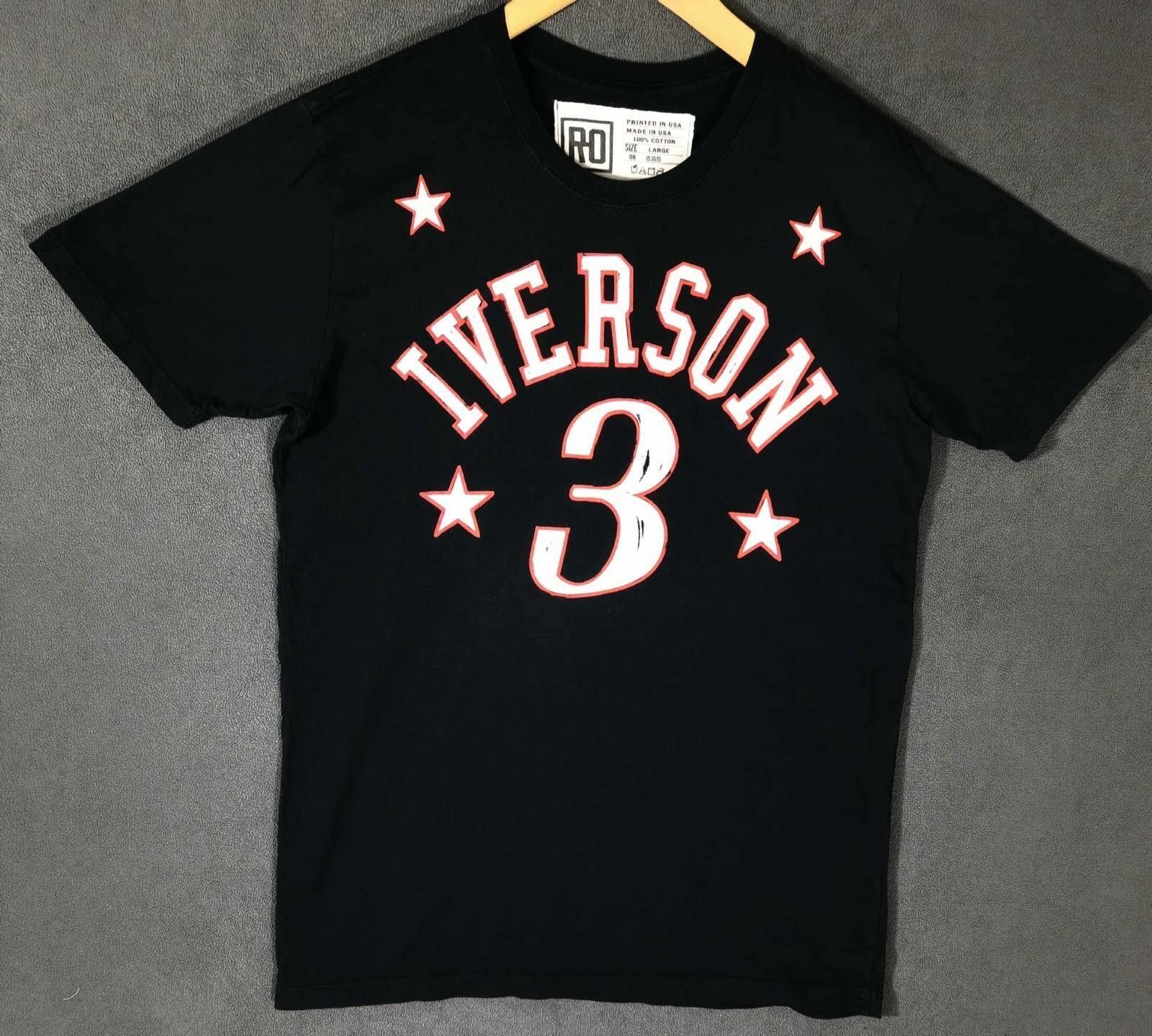 Other Vintage Iverson 3 Philadelphia Basketball Tee Black Size L#4 Size ONE SIZE - 1 Thumbnail
