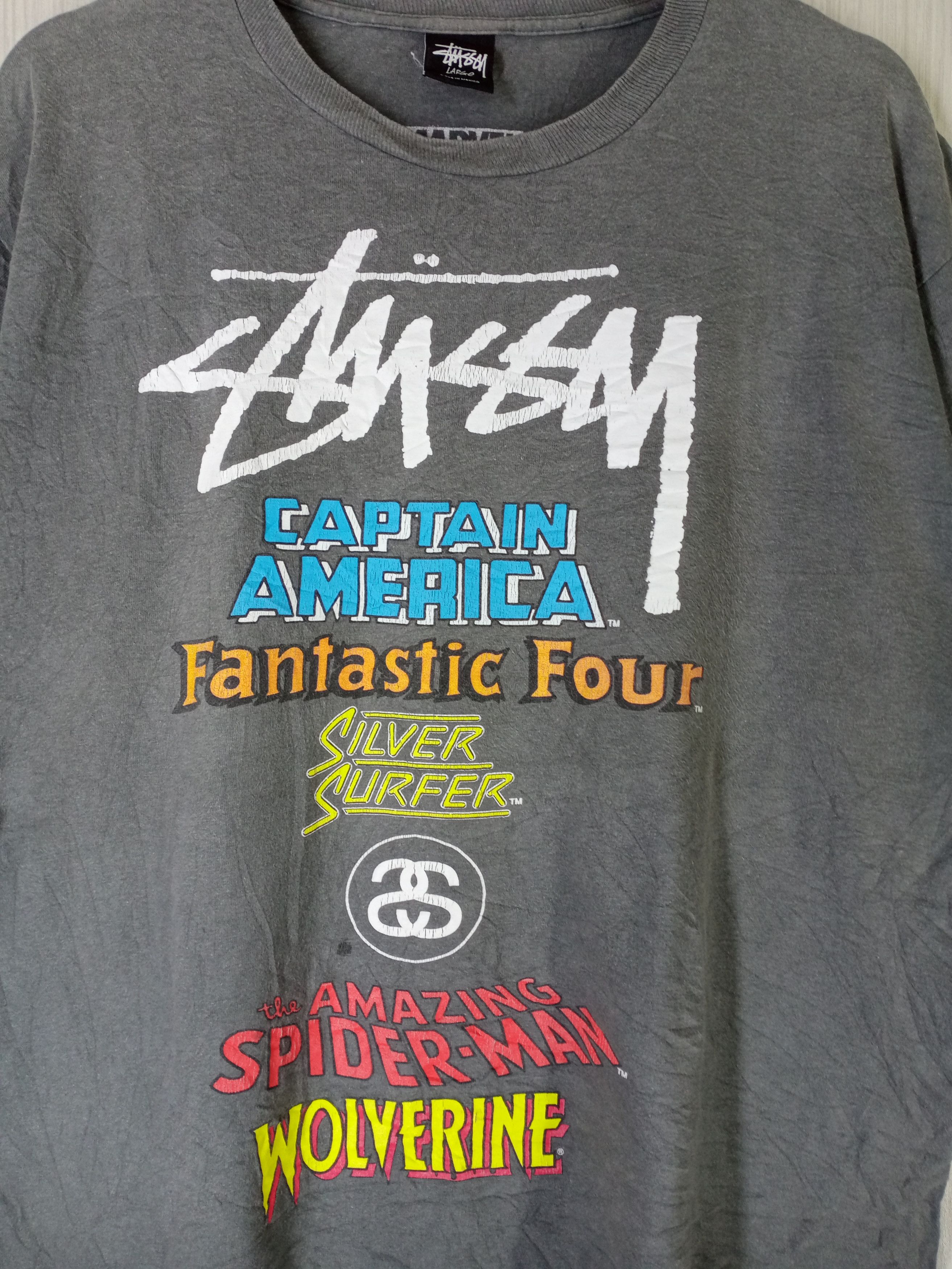 Marvel Comics × Stussy Rare Stussy X Marvel Tshirt Size US L / EU 52-54 / 3 - 8 Thumbnail