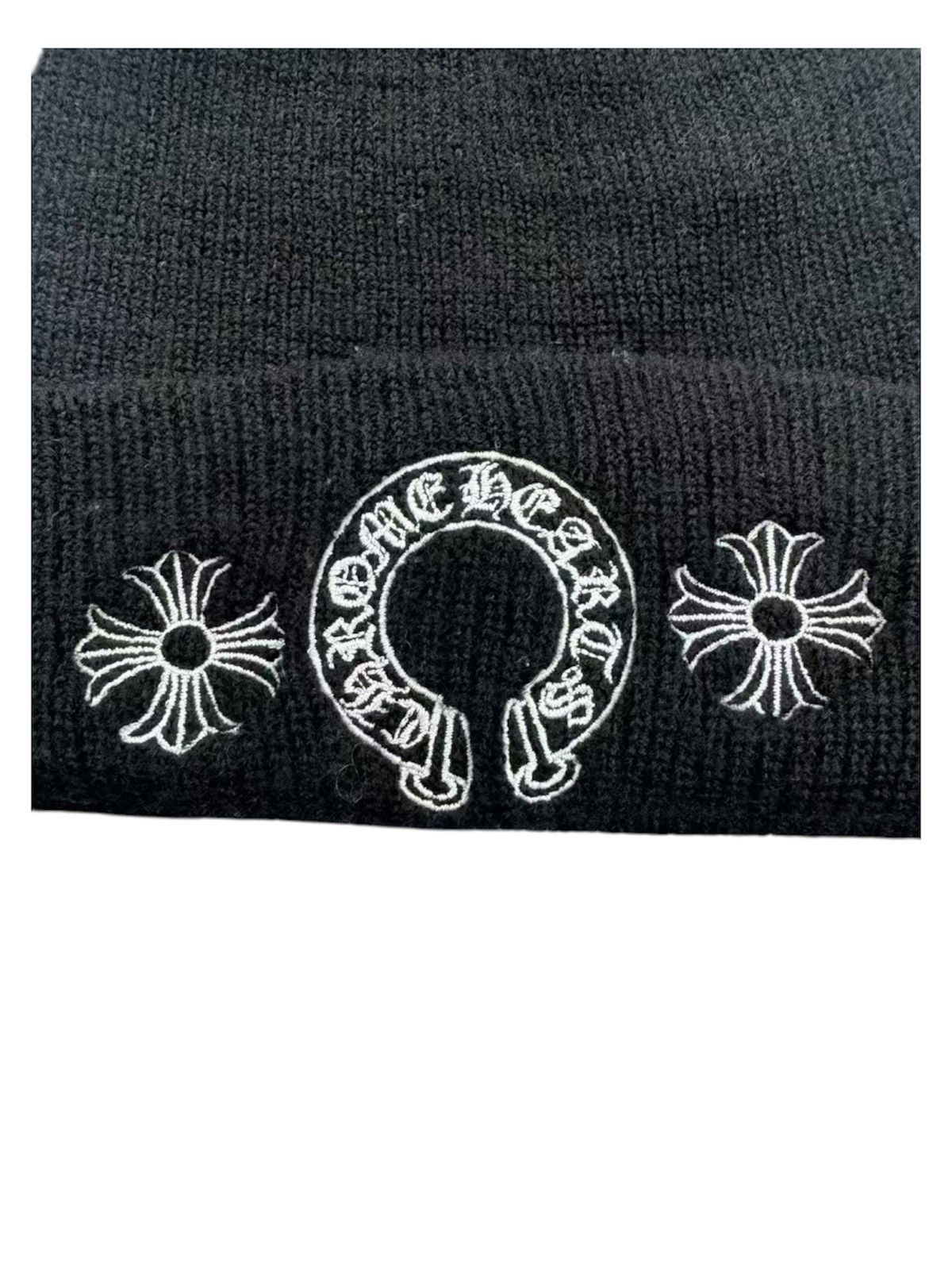 Chrome Hearts Chrome Hearts Horseshoe Beanie Black wool knitted Size ONE SIZE - 3 Thumbnail