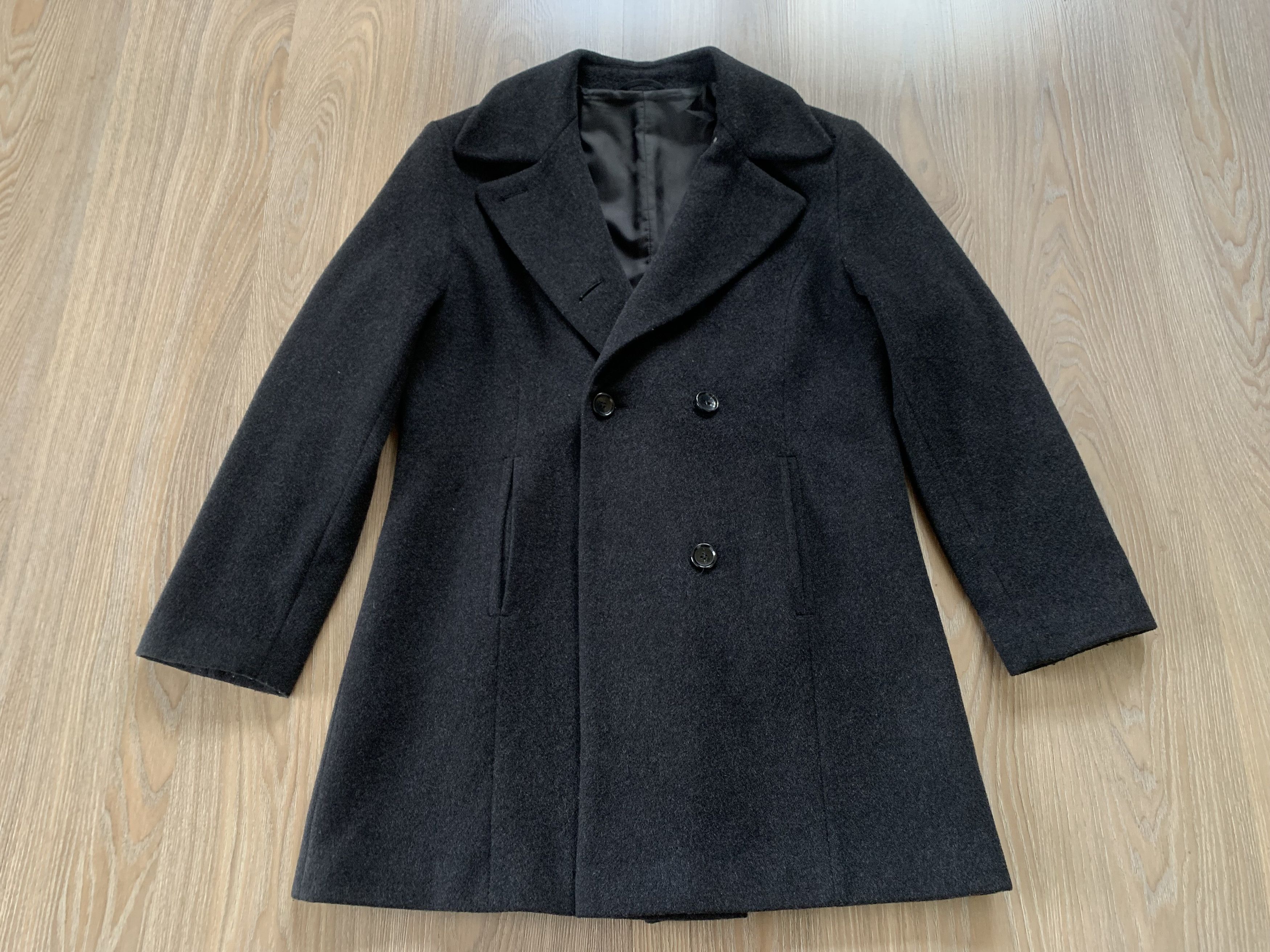 Other Giorgio Womens Black Heavy Wool Coat Size L / US 10 / IT 46 - 2 Thumbnail