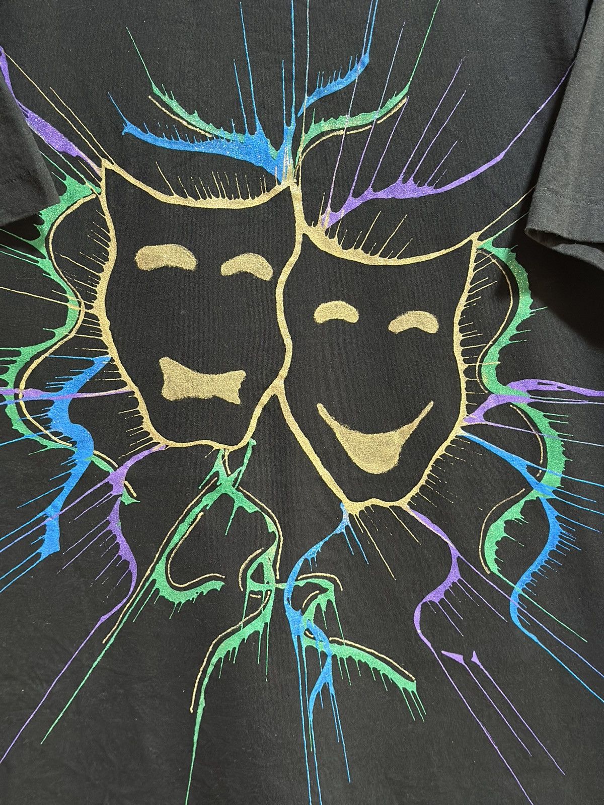 Fruit Of The Loom × Vintage Vintage Fruit Of The Loom Two Face Lame Print Faded Tee Size US XL / EU 56 / 4 - 2 Thumbnail