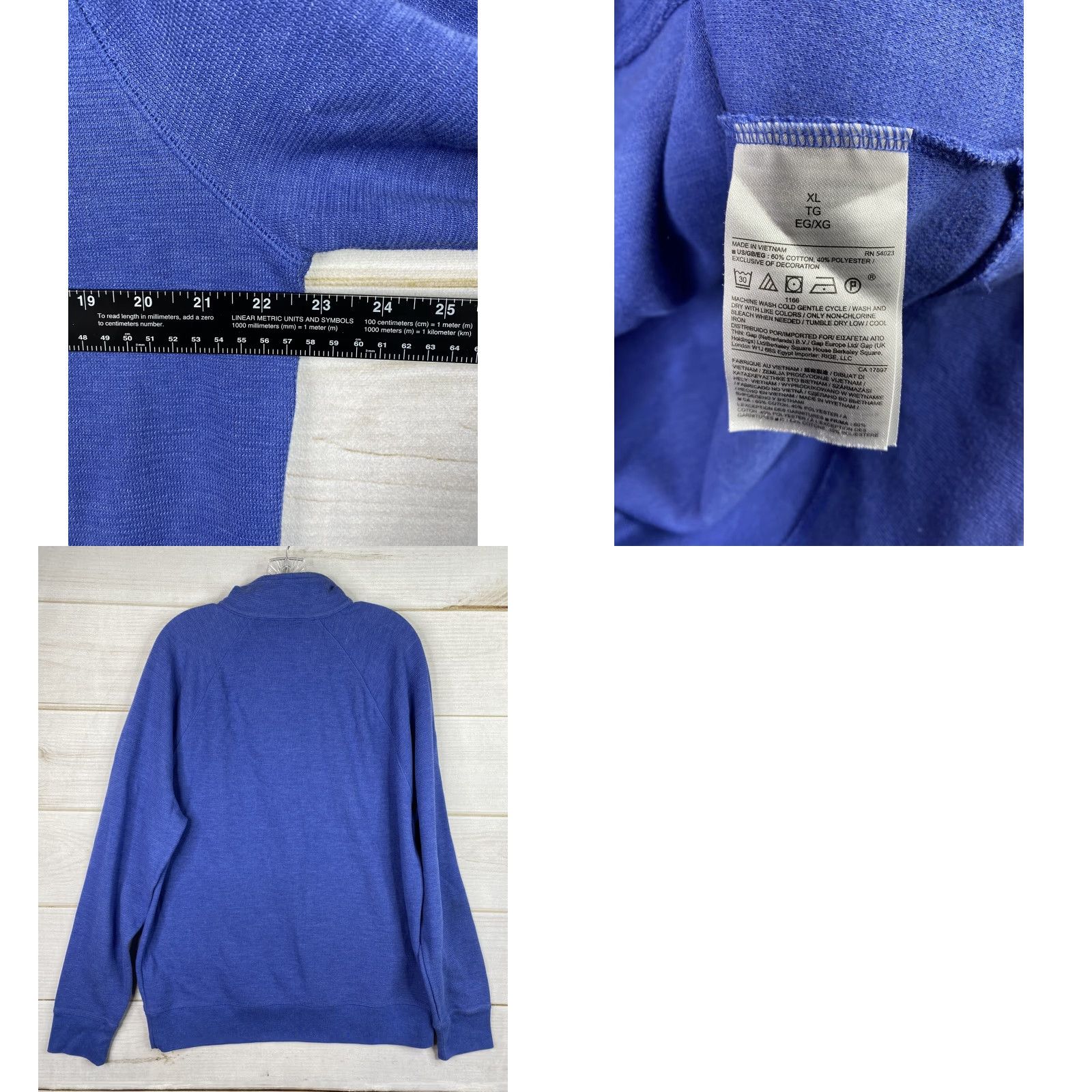 Banana Republic Banana Republic Sweater Mens XL Blue Long Sleeve Pullover Mock Neck Button Pockets Logo Knit Knitwear Casual Size US XL / EU 56 / 4 - 8 Thumbnail