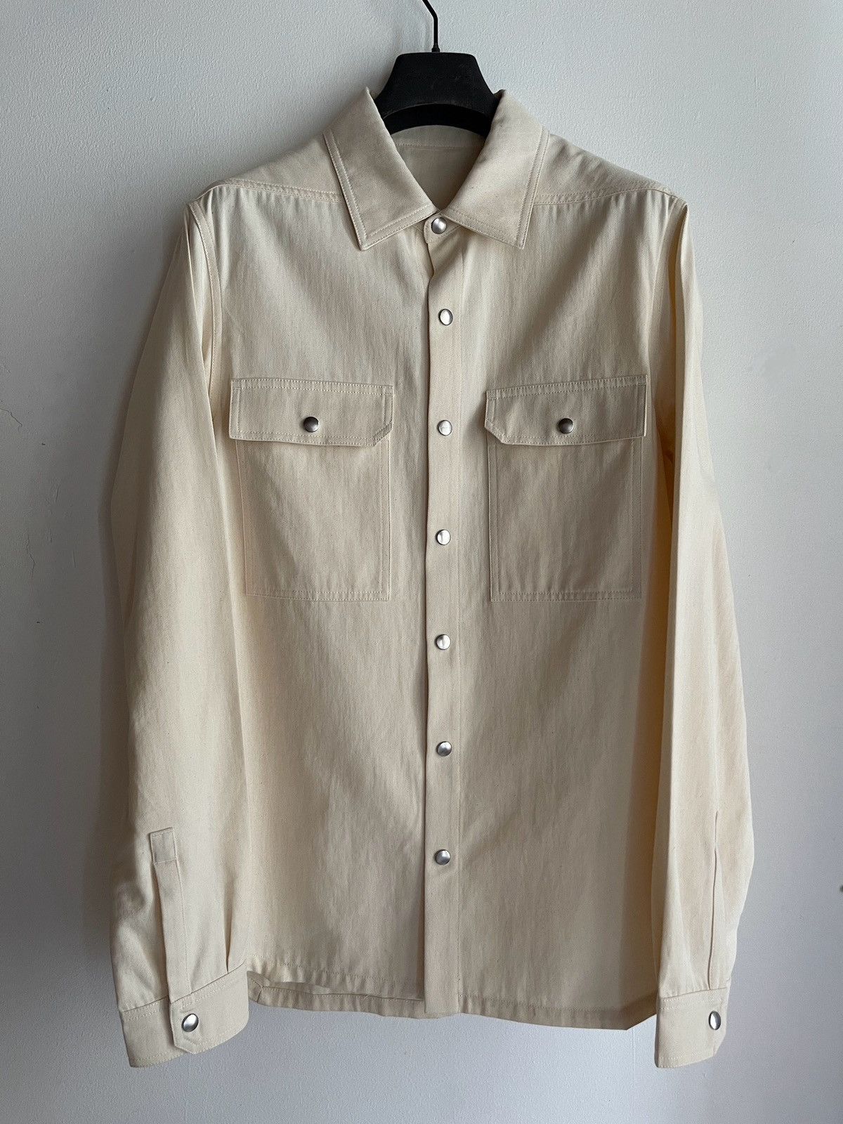 Rick Owens SS22 Fogachine Light Cotton Outershirt Size US M / EU 48-50 / 2 - 1 Thumbnail