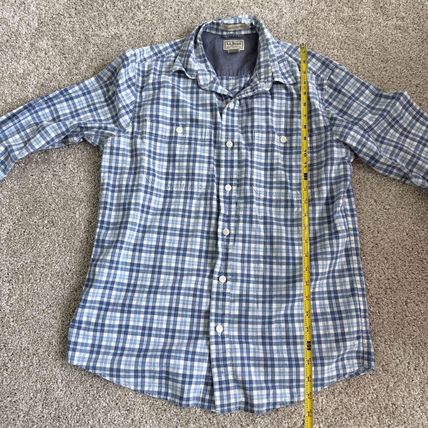 Vintage L.L. Bean Shirt Mens Medium Blue Plaid Long Sleeve Button Up Size US M / EU 48-50 / 2 - 5 Thumbnail