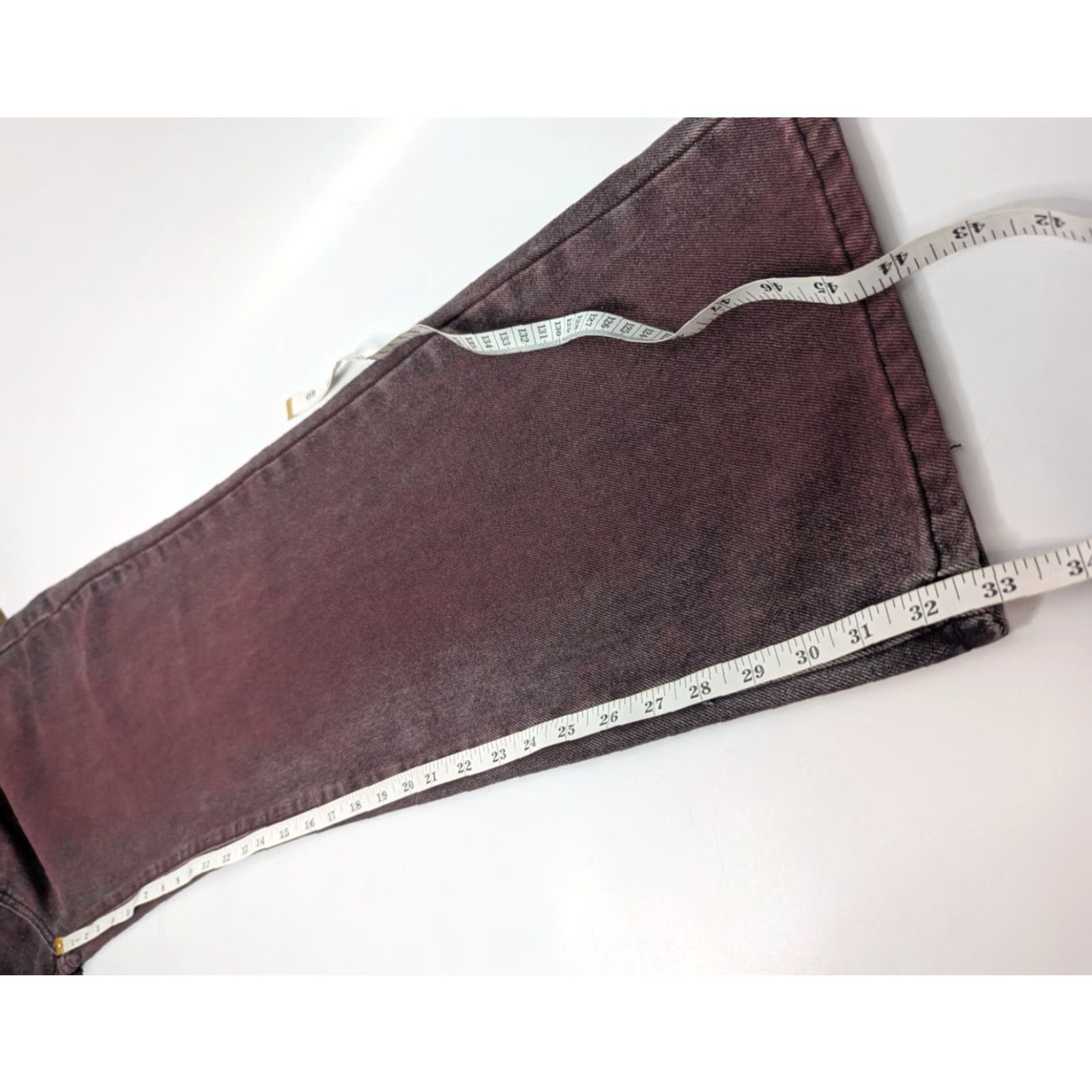 Vintage PTCL Jeans Red Brand PTCL Coated Denim 29 Skater Streetwear Y2K Overdye Regular Women Jeans Size 29" - 7 Thumbnail
