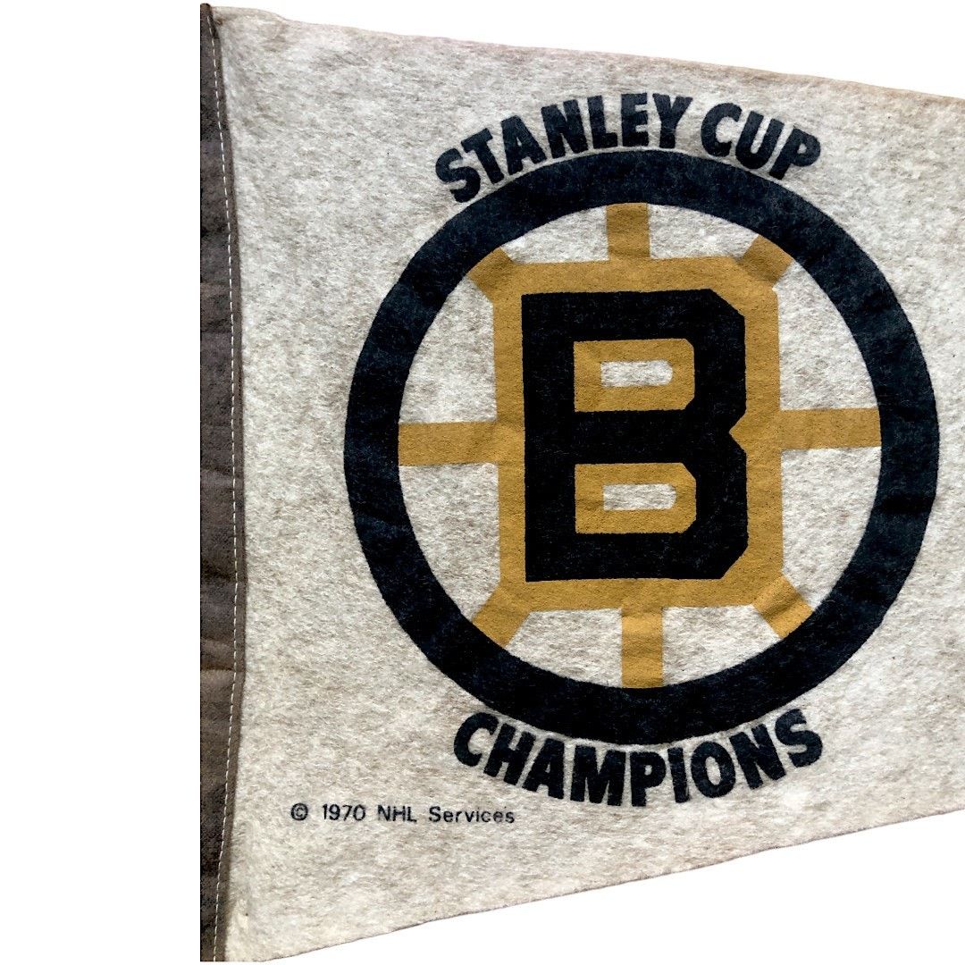 NHL Boston Bruins 1970 NHL Hockey Stanley Cup Champions Pennant Size ONE SIZE - 5 Thumbnail