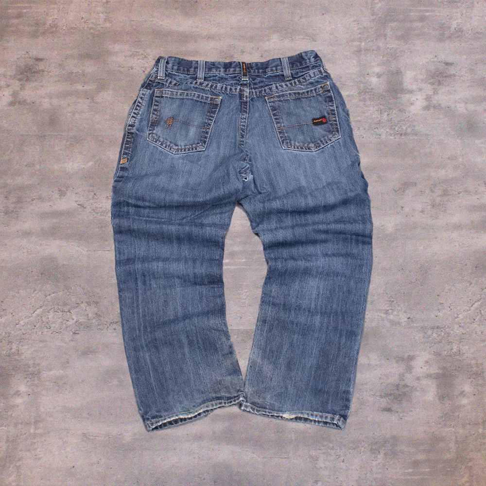 Carhartt Vintage Y2K Arti Works Thrashed Baggy Workwear Denim Jeans Size US 34 / EU 50 - 1 Thumbnail