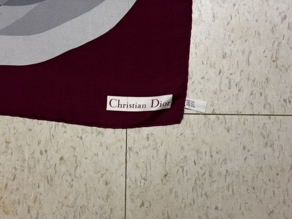Dior 100% Authentic Vintage D Logo 29.5" Silk Scarf Made France Size ONE SIZE - 3 Thumbnail