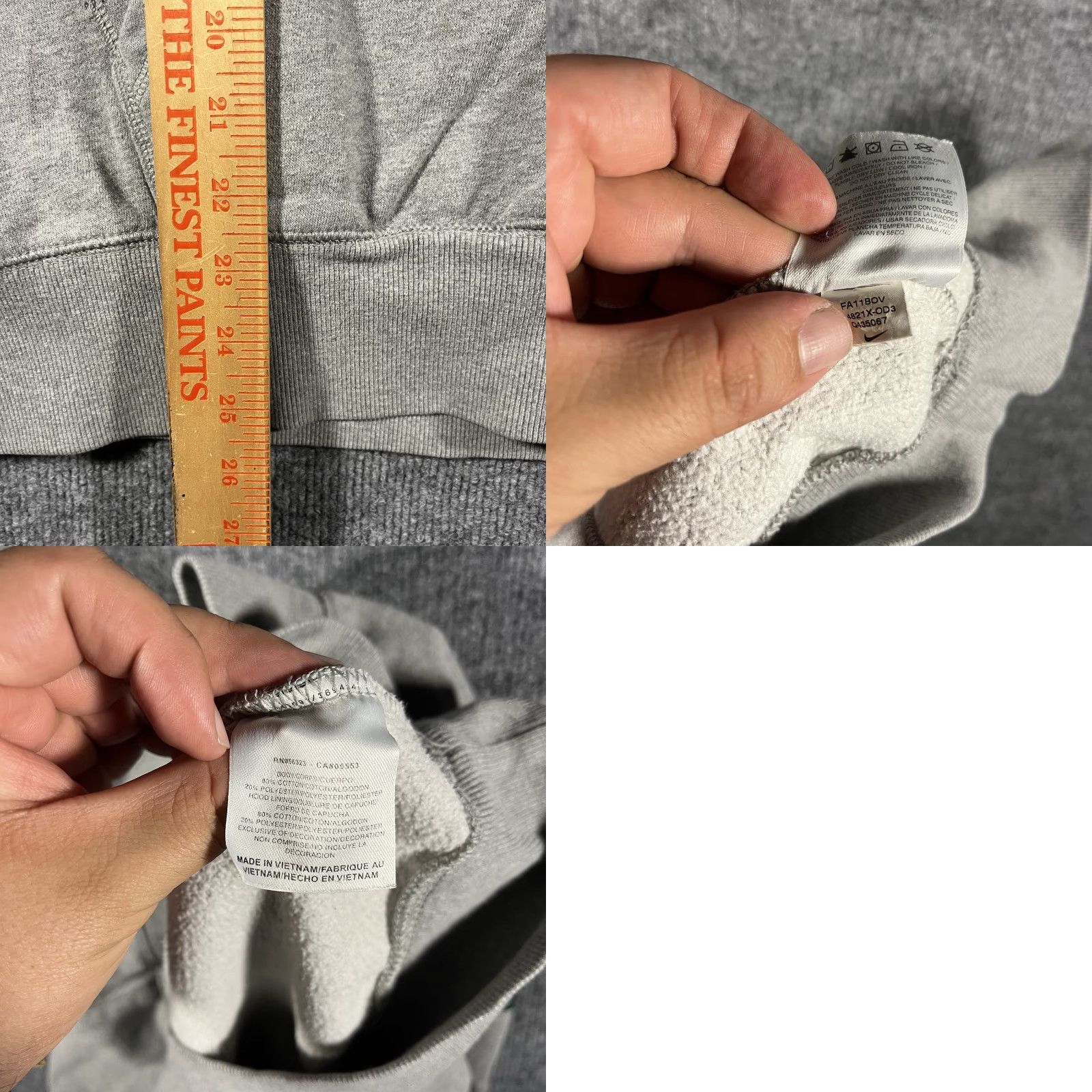 Nike VINTAGE Nike Oregon Ducks Hoodie Medium Grey Green Center Swoosh Logo College Sports Mens Size US M / EU 48-50 / 2 - 8 Thumbnail