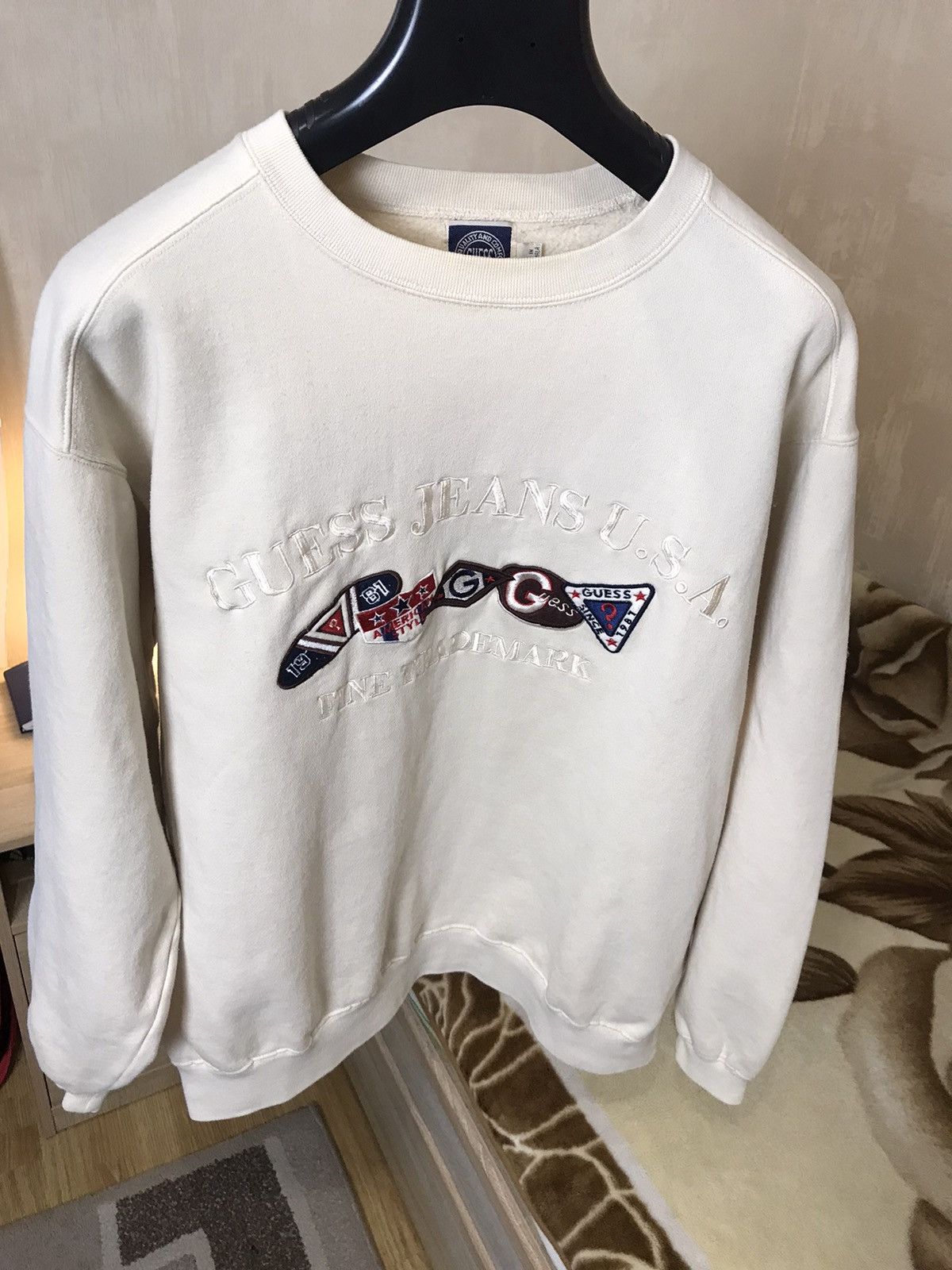 Guess × Vintage 🔥 Vintage Guess Jeans USA Baggy Oversize Y2K Sweatshirt Size US L / EU 52-54 / 3 - 6 Thumbnail
