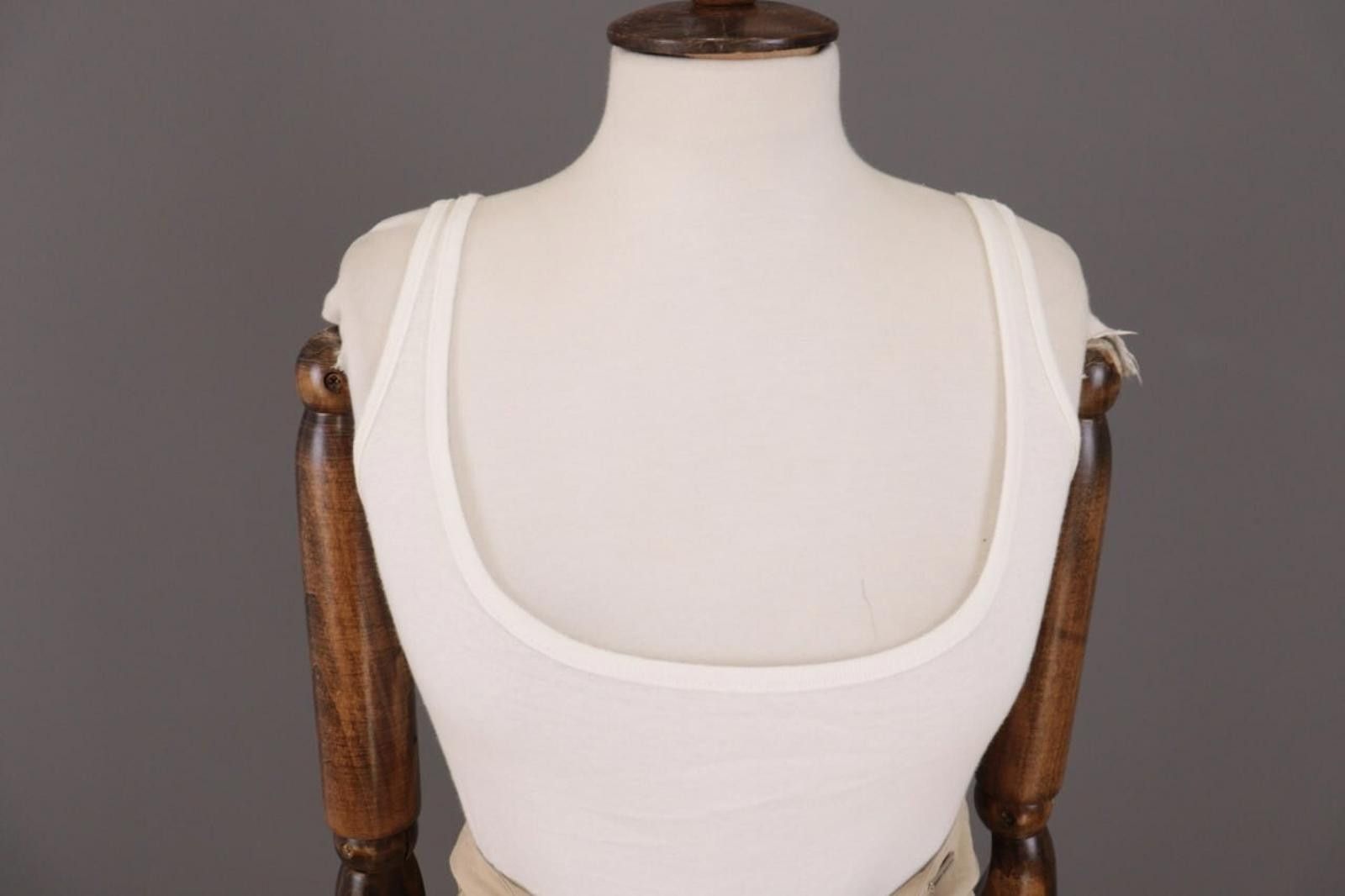 Designer Miss Sixty White/Beige Sleeveless A-Line Short Dress Size M Size M / US 6-8 / IT 42-44 - 5 Thumbnail