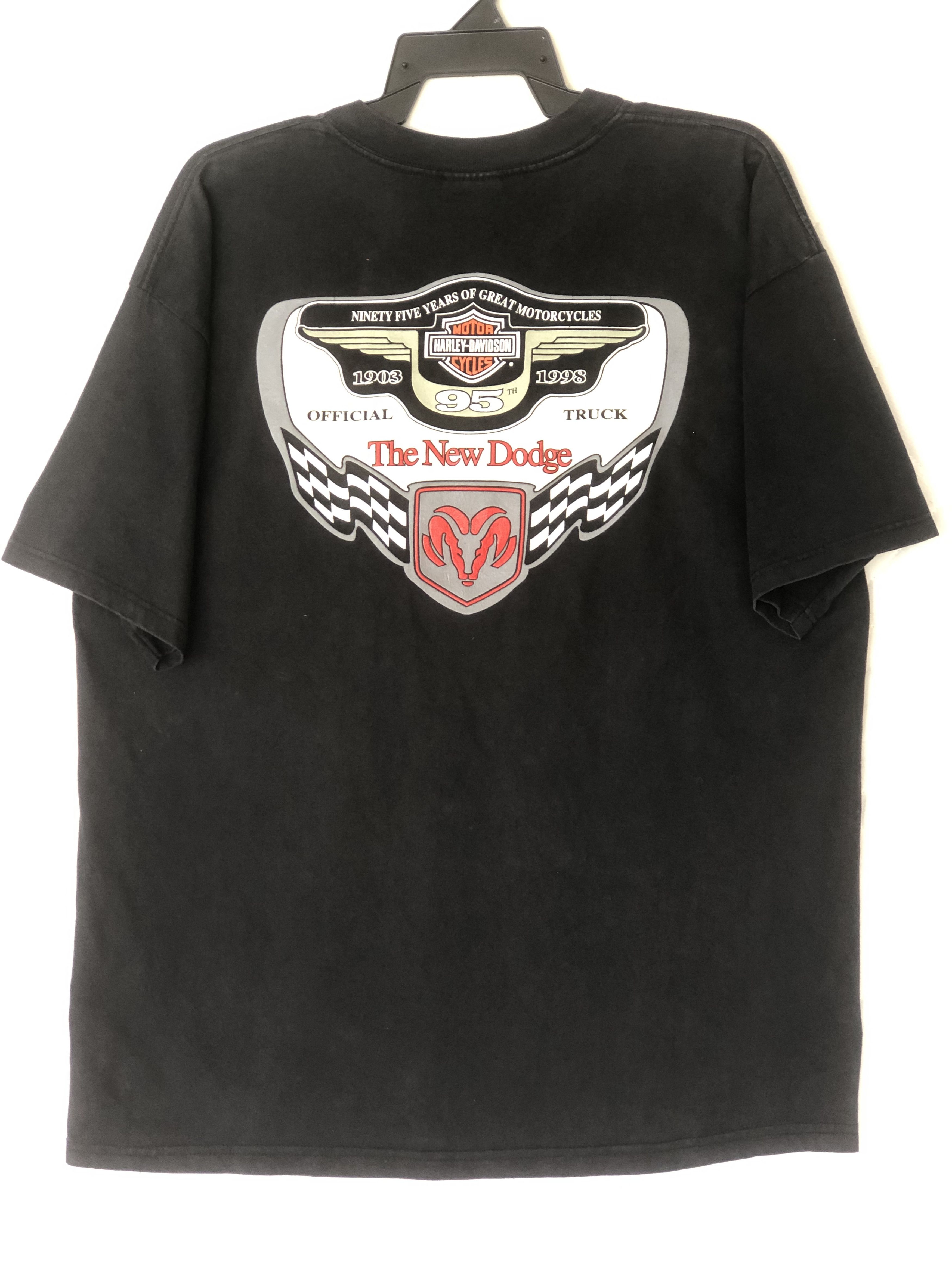 Harley Davidson Vintage 90s The New Dodge X Harley Davidson Size US XL / EU 56 / 4 - 2 Thumbnail