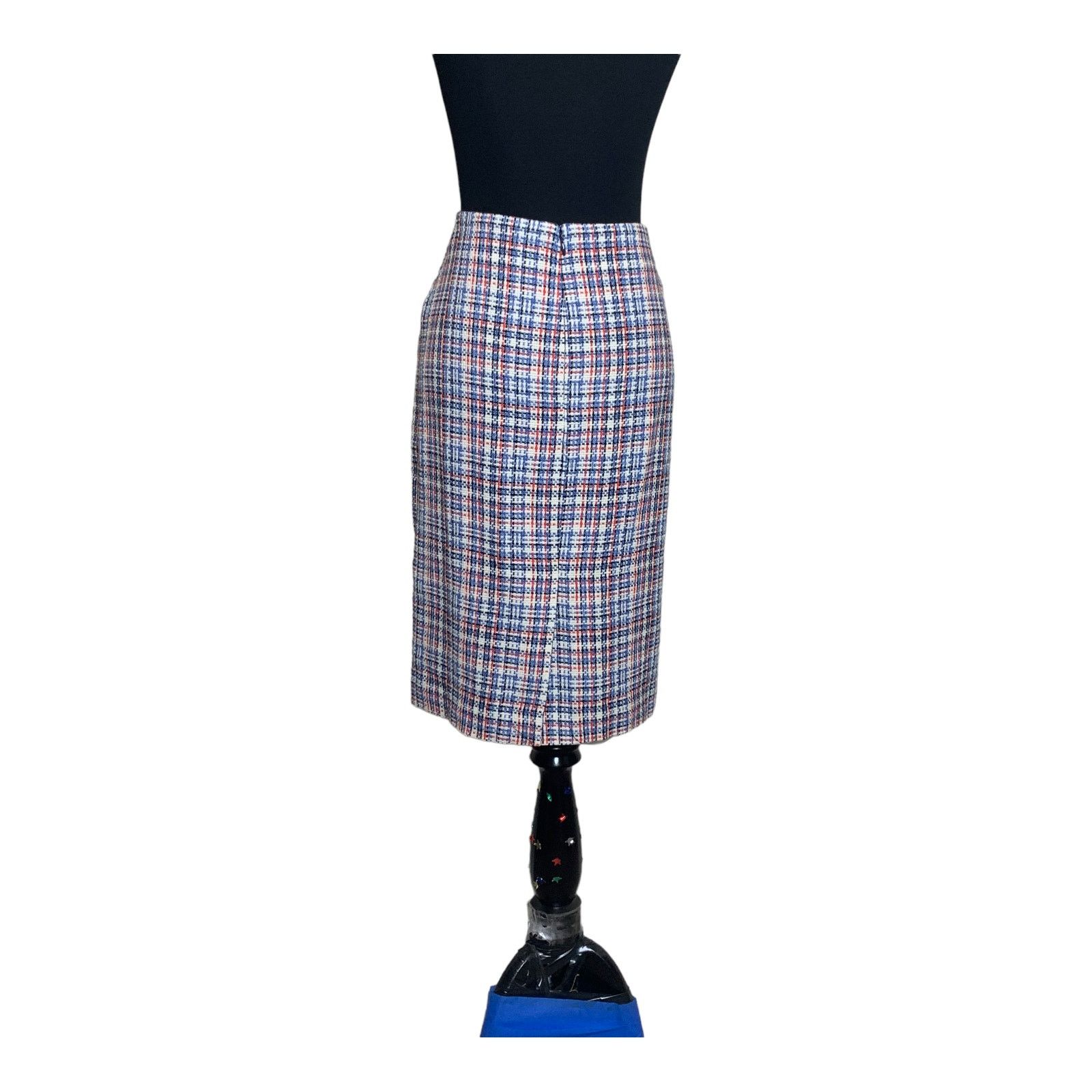 Tommy Hilfiger Tommy Hilfiger blue plaid lined pencil skirt size 10 Size 32" / US 10 / IT 46 - 7 Thumbnail