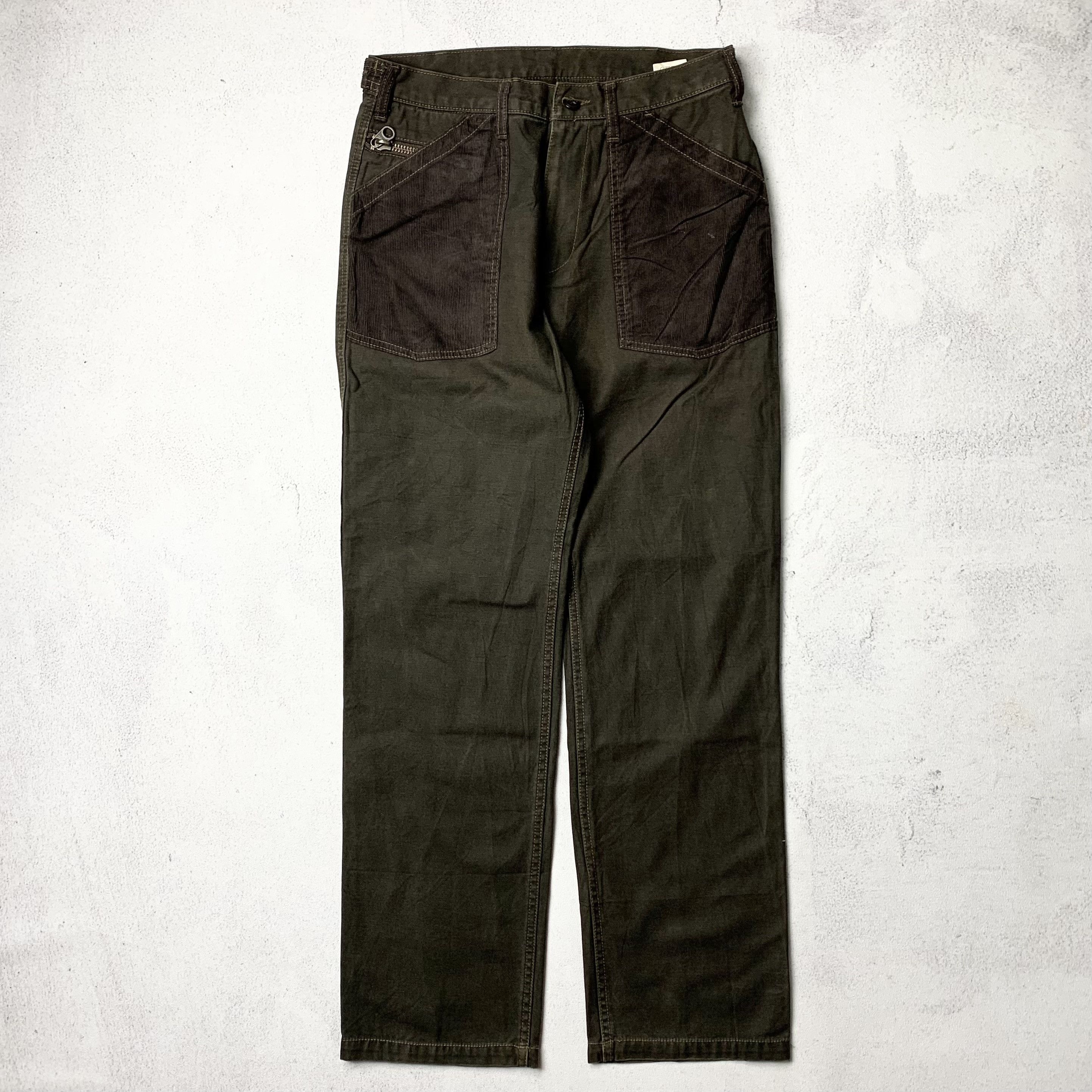 image of United Arrows Green Label Relaxing Trouser Corduroy Pants in Dark Grey, Men's (Size 31)