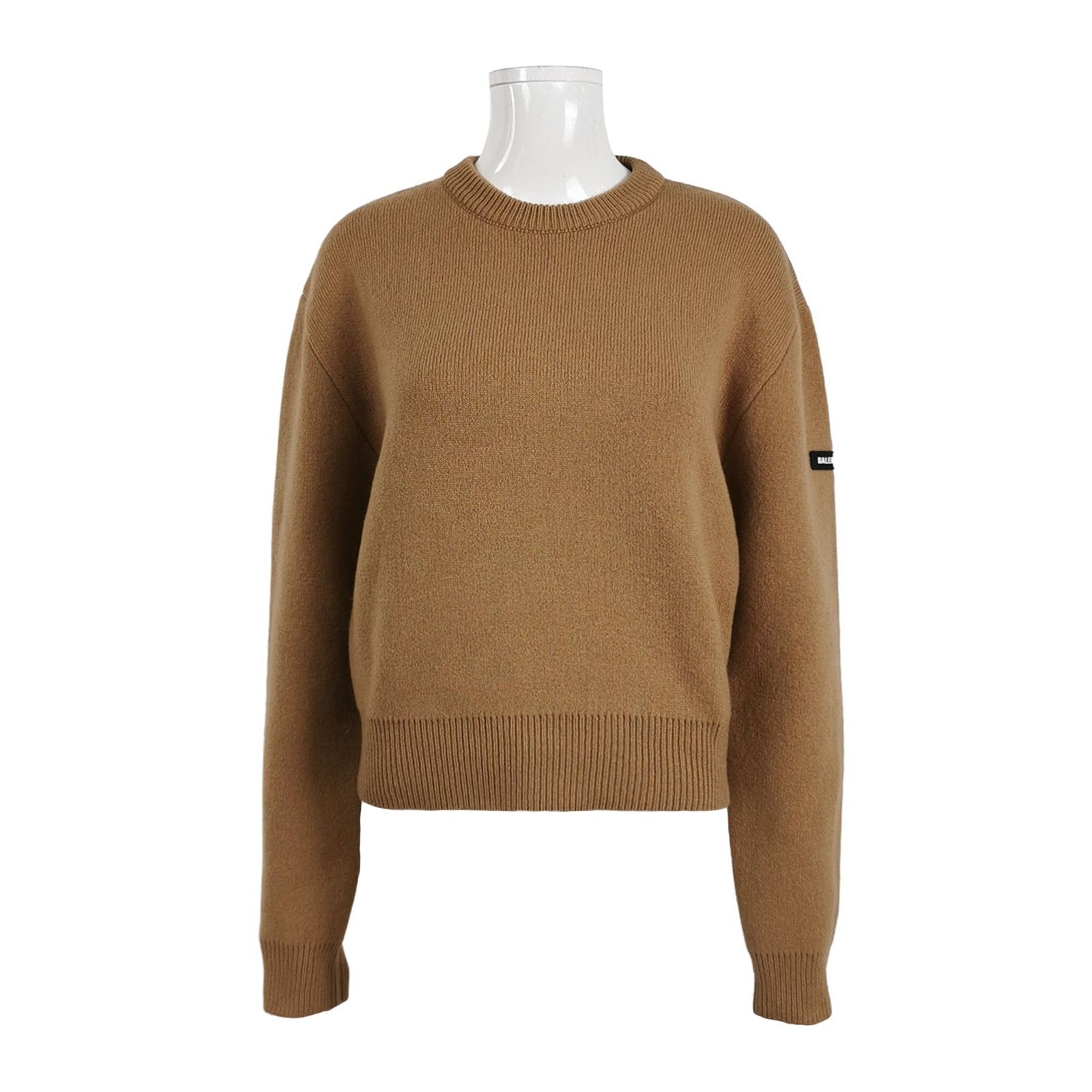 Balenciaga Size S Wool Blend Letter Logo Crewneck Sweater