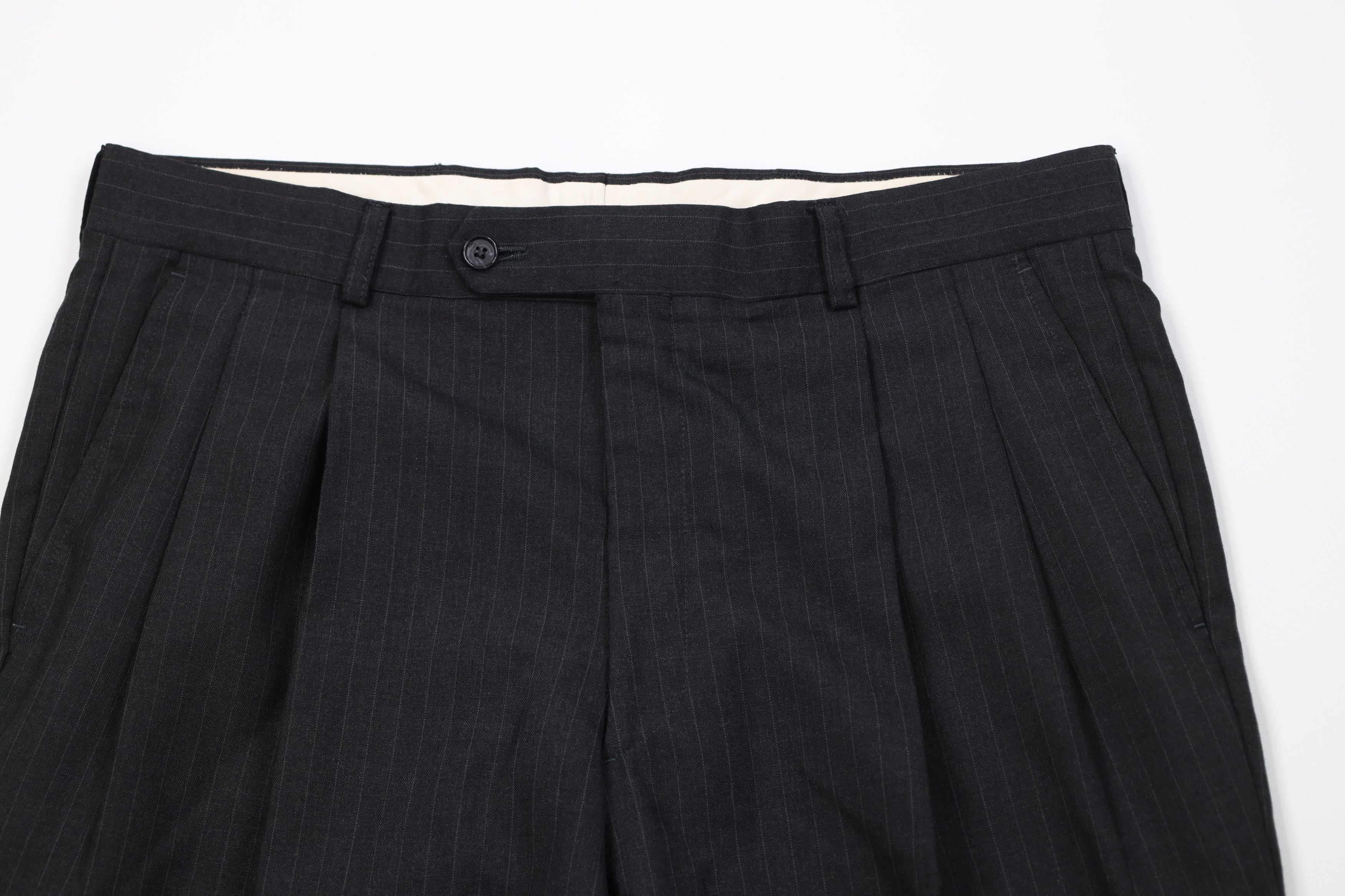 Vintage Vintage 90s Streetwear Blend Pinstriped Wide Leg Chino Pants Size US 34 / EU 50 - 2 Thumbnail