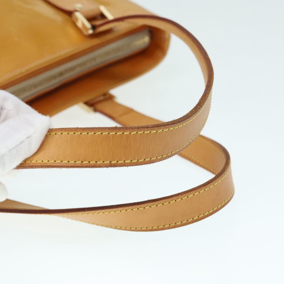 Louis Vuitton LOUIS VUITTON Monogram Vernis Houston Hand Bag Beige M91004 Size ONE SIZE - 7 Thumbnail