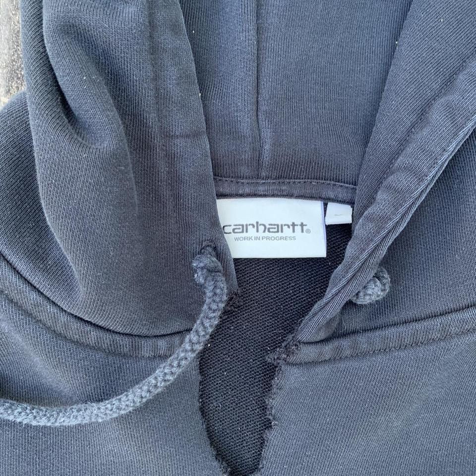Carhartt Wip Faded Black Carhartt Wip Distressed Hoodie Mens Medium Size US M / EU 48-50 / 2 - 2 Thumbnail