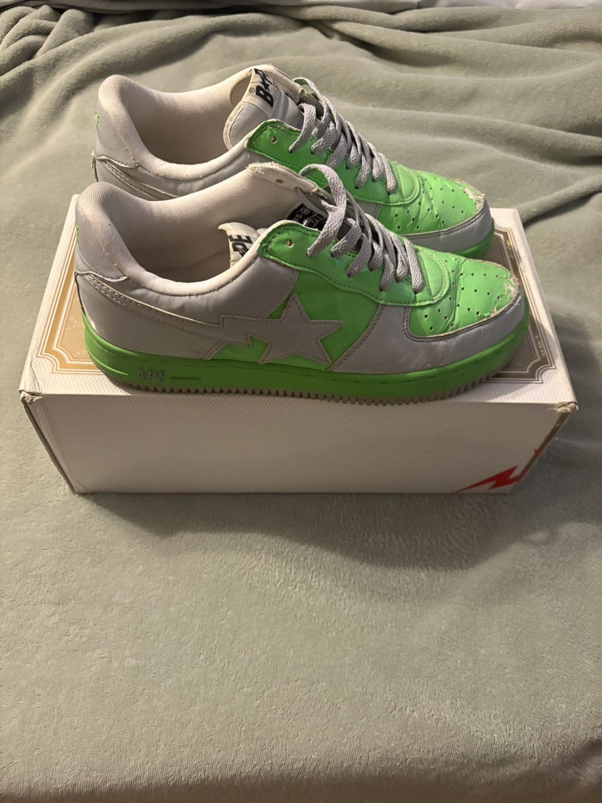 Bape Bapesta FS-001 Low ‘Grey Lime Green’ 2005 Size US 11 / EU 44 - 2 Thumbnail