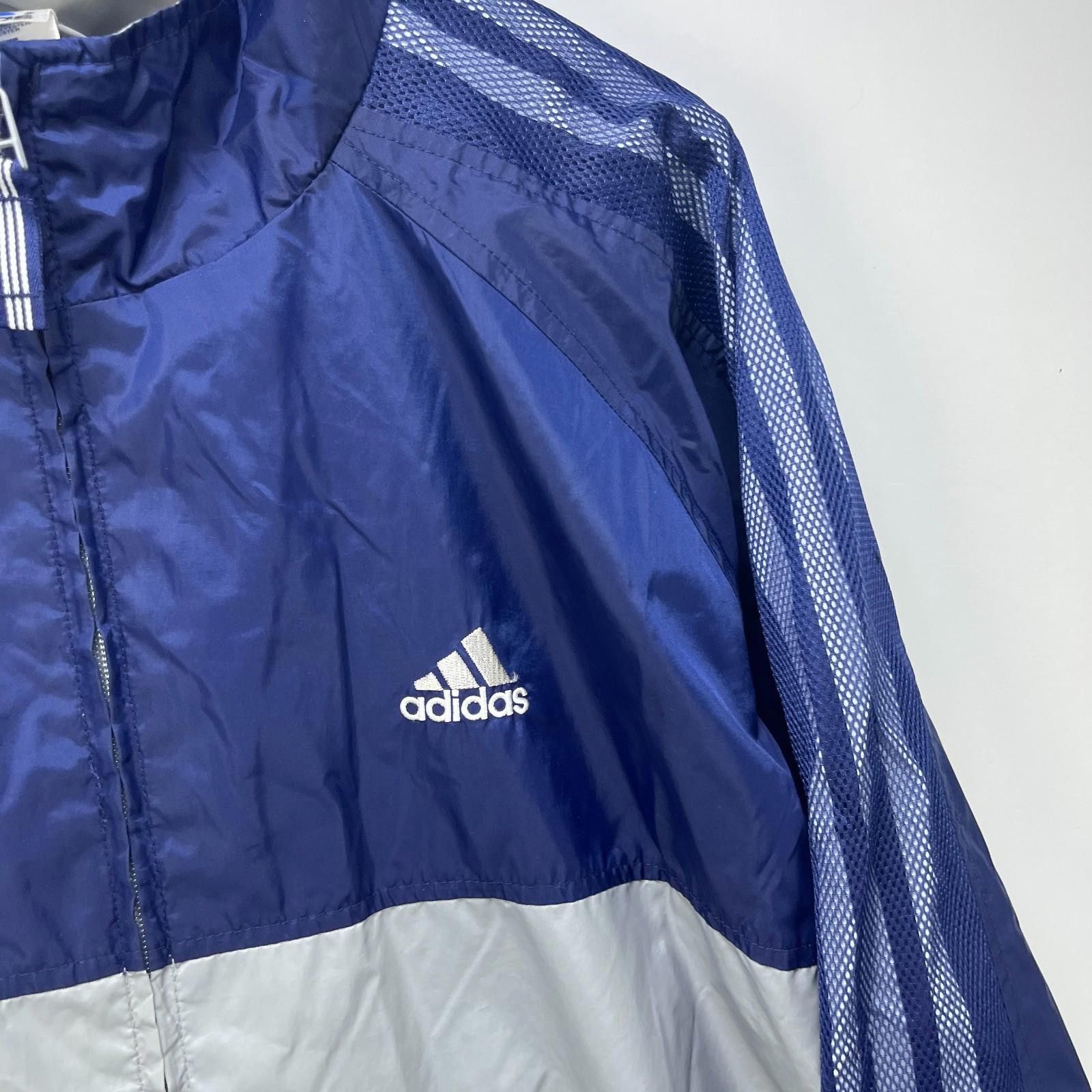 Adidas Vintage 90s Adidas Full Zip Windbreaker Jacket 2XL Size US XXL / EU 58 / 5 - 3 Thumbnail