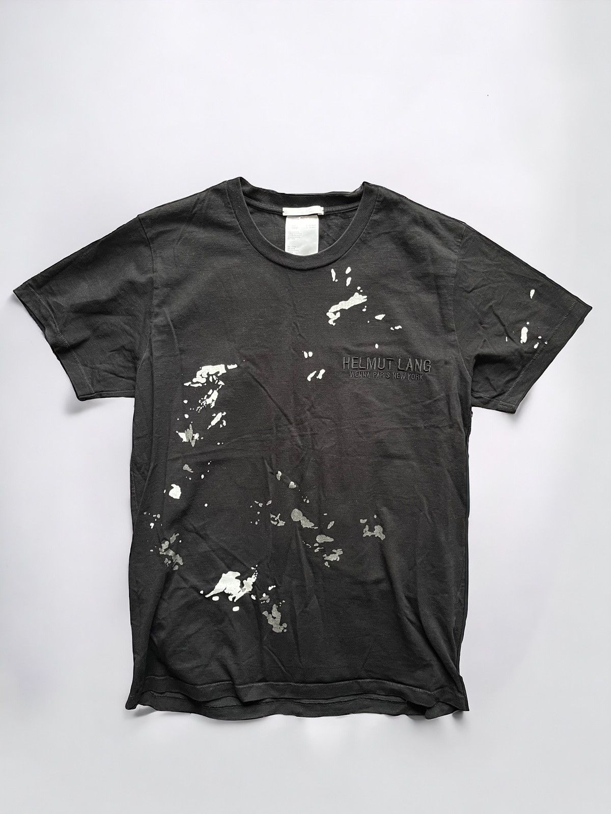 Helmut Lang Helmut Lang Paint splatter logo t-shirt | Grailed
