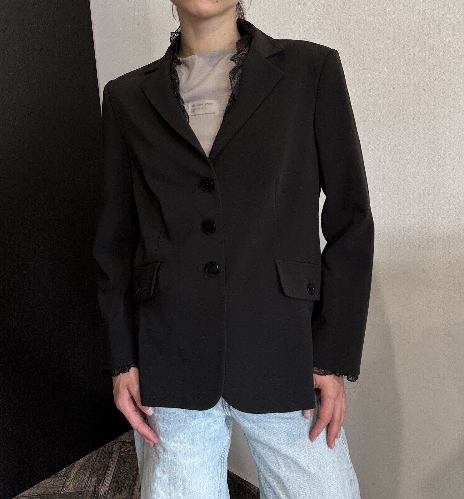 LOVE MOSCHINO BLAZER JACKET BLACK CLASSIC