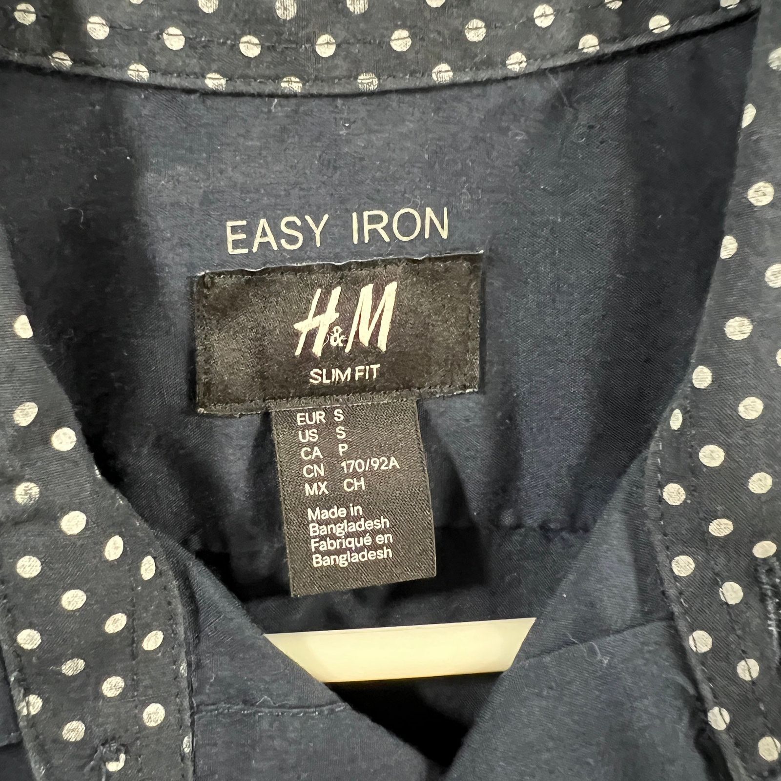 H&M H&M Men's Long-sleeve Button-up Shirt Blue Navy Size Small Size US S / EU 44-46 / 1 - 3 Thumbnail