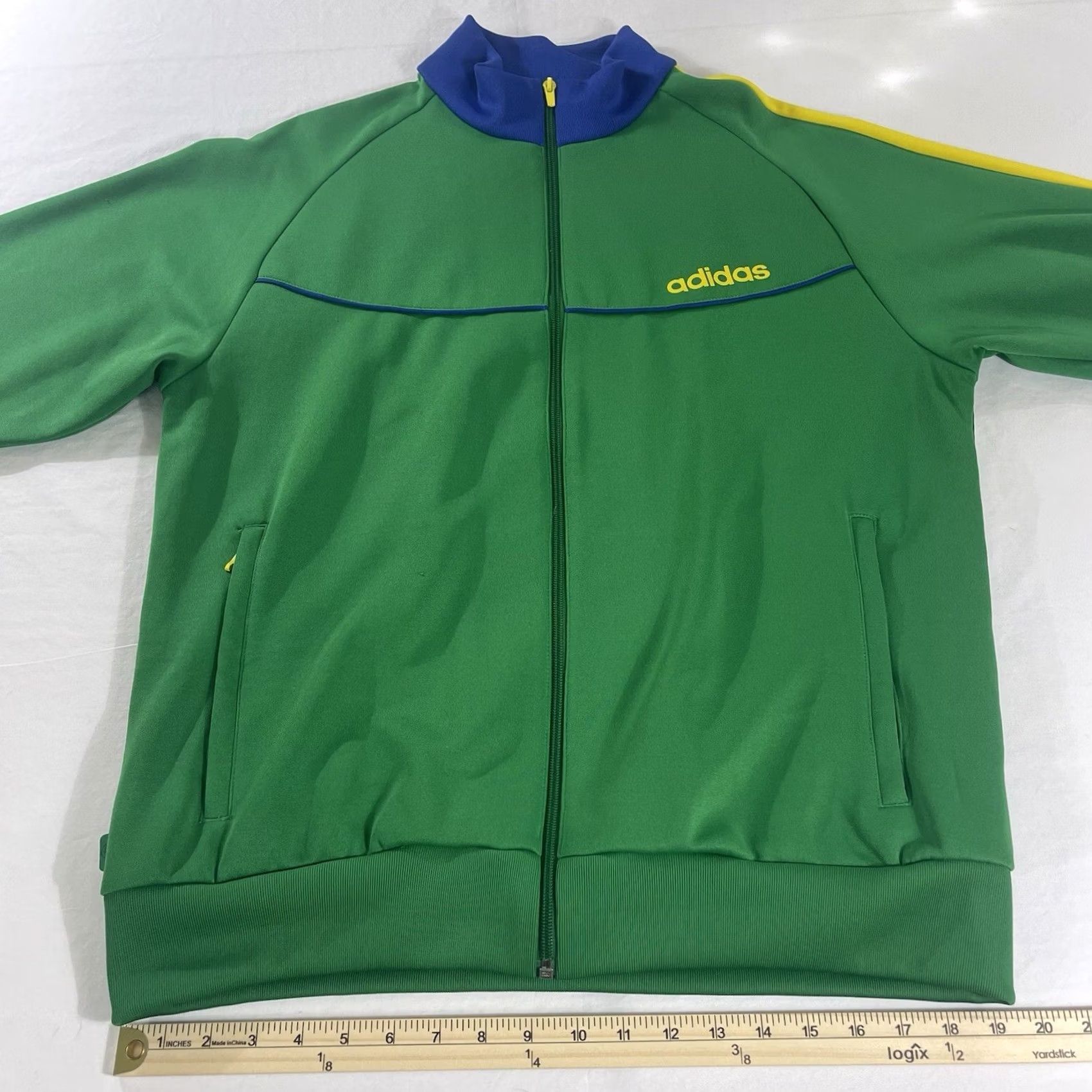 Adidas VINTAGE adidas Brazil Track Jacket Mens L Yellow Soccer Full Zip Pockets 2006 World Cup Germany Brasil Shirt Jacket Men Mens Size US L / EU 52-54 / 3 - 7 Thumbnail