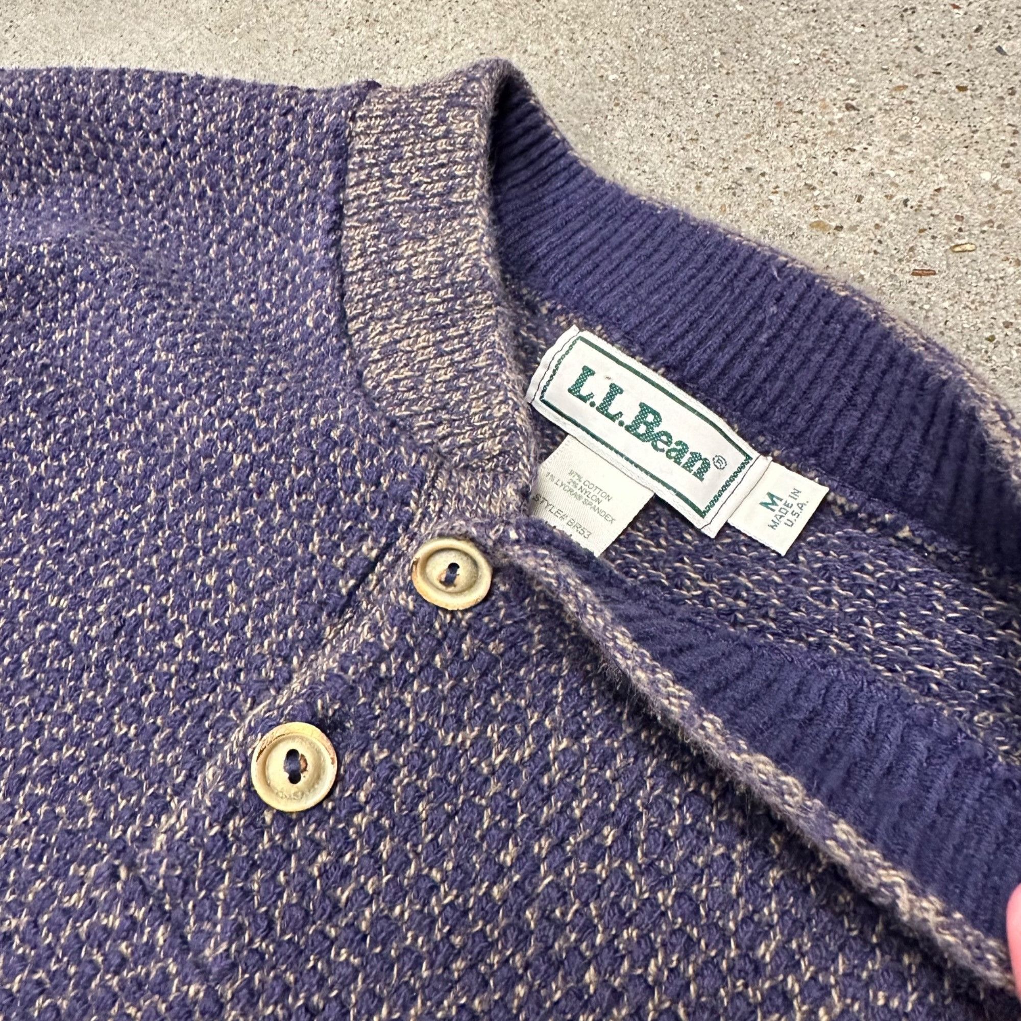 L.L. Bean × Vintage Vintage L.L. Bean Waffle Knit Sweatshirt Size US L / EU 52-54 / 3 - 3 Thumbnail