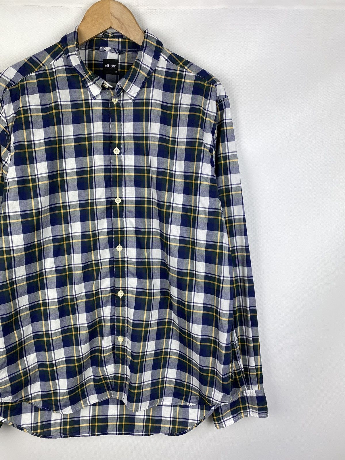 Albam Albam men’s long sleeve checked button up shirt size 3 Size US L / EU 52-54 / 3 - 3 Thumbnail