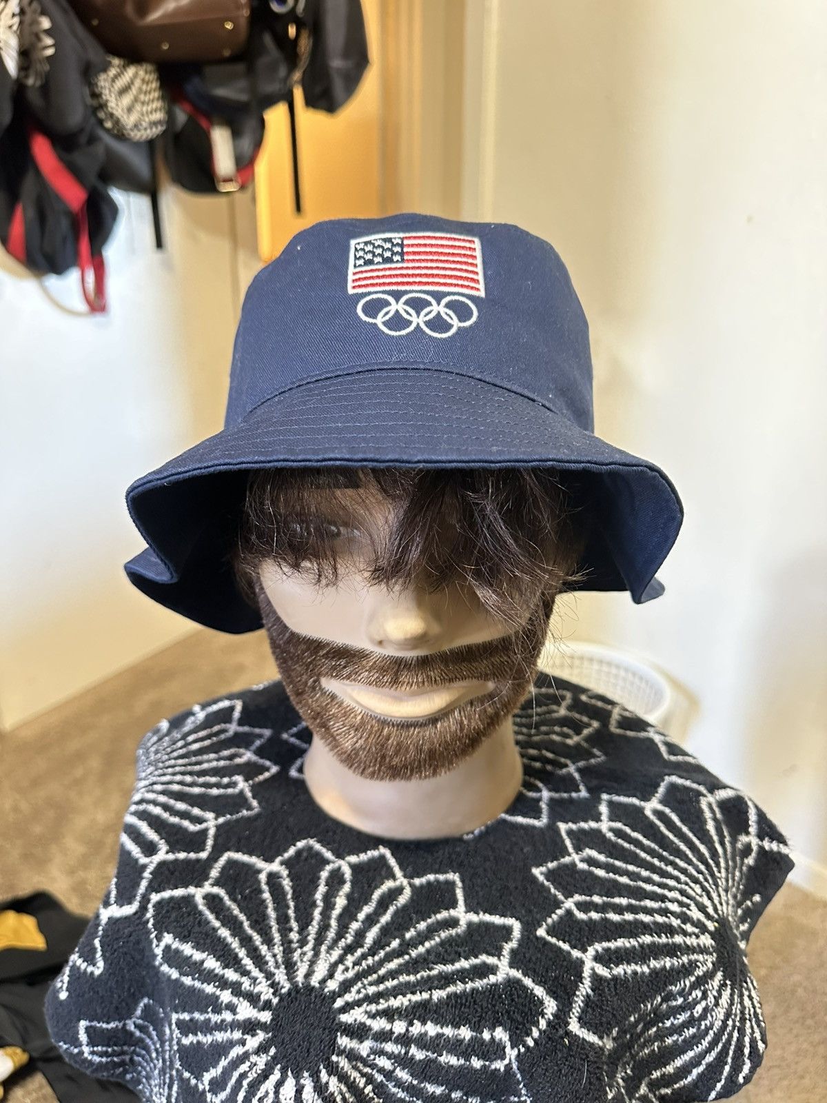 New Era × Vintage Vintage USA Olympic “triple blue” bucket hat 90s Size ONE SIZE - 1 Thumbnail